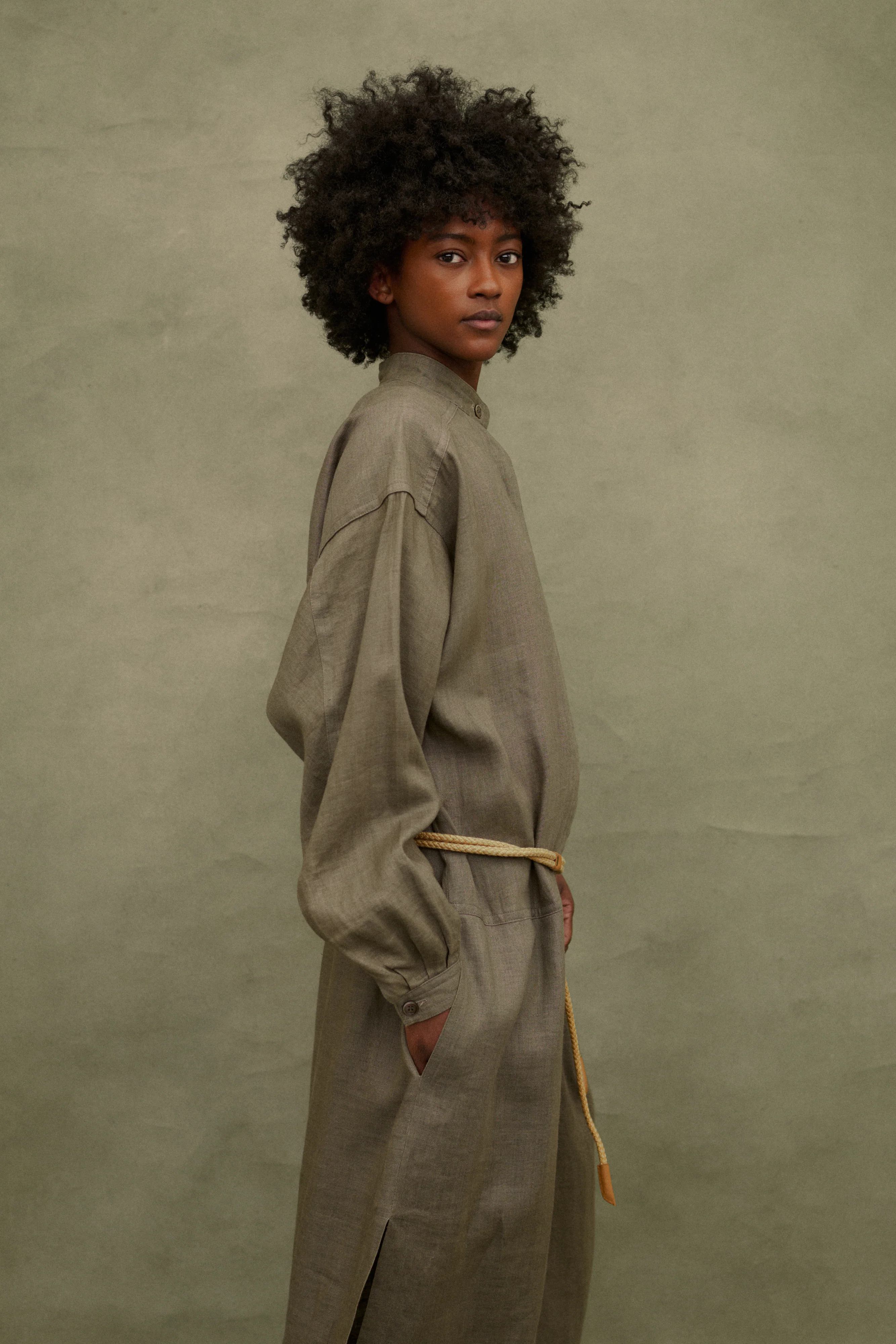 1970s Issey Miyake Linen Dress - Image 10