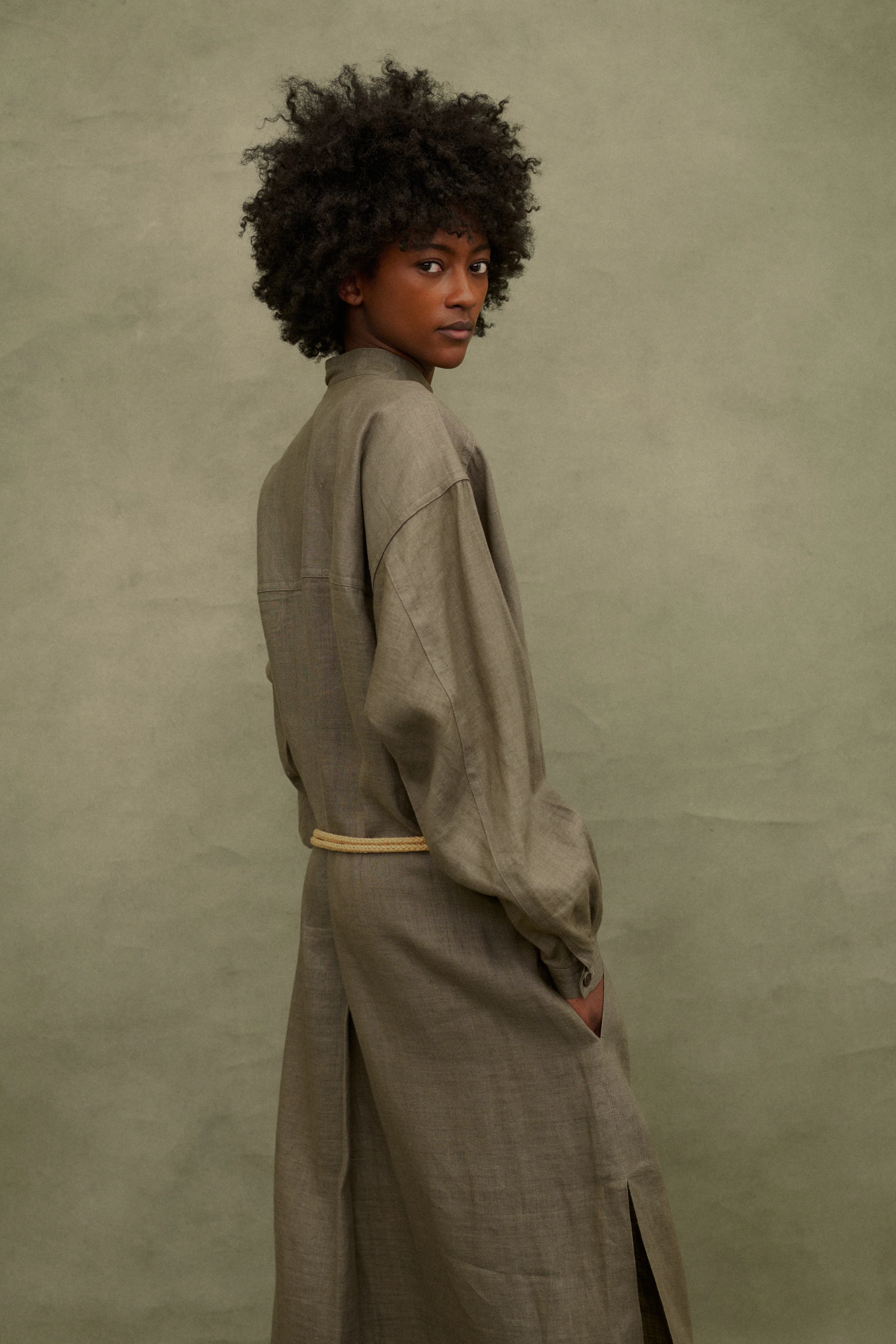 1970s Issey Miyake Linen Dress - Image 11