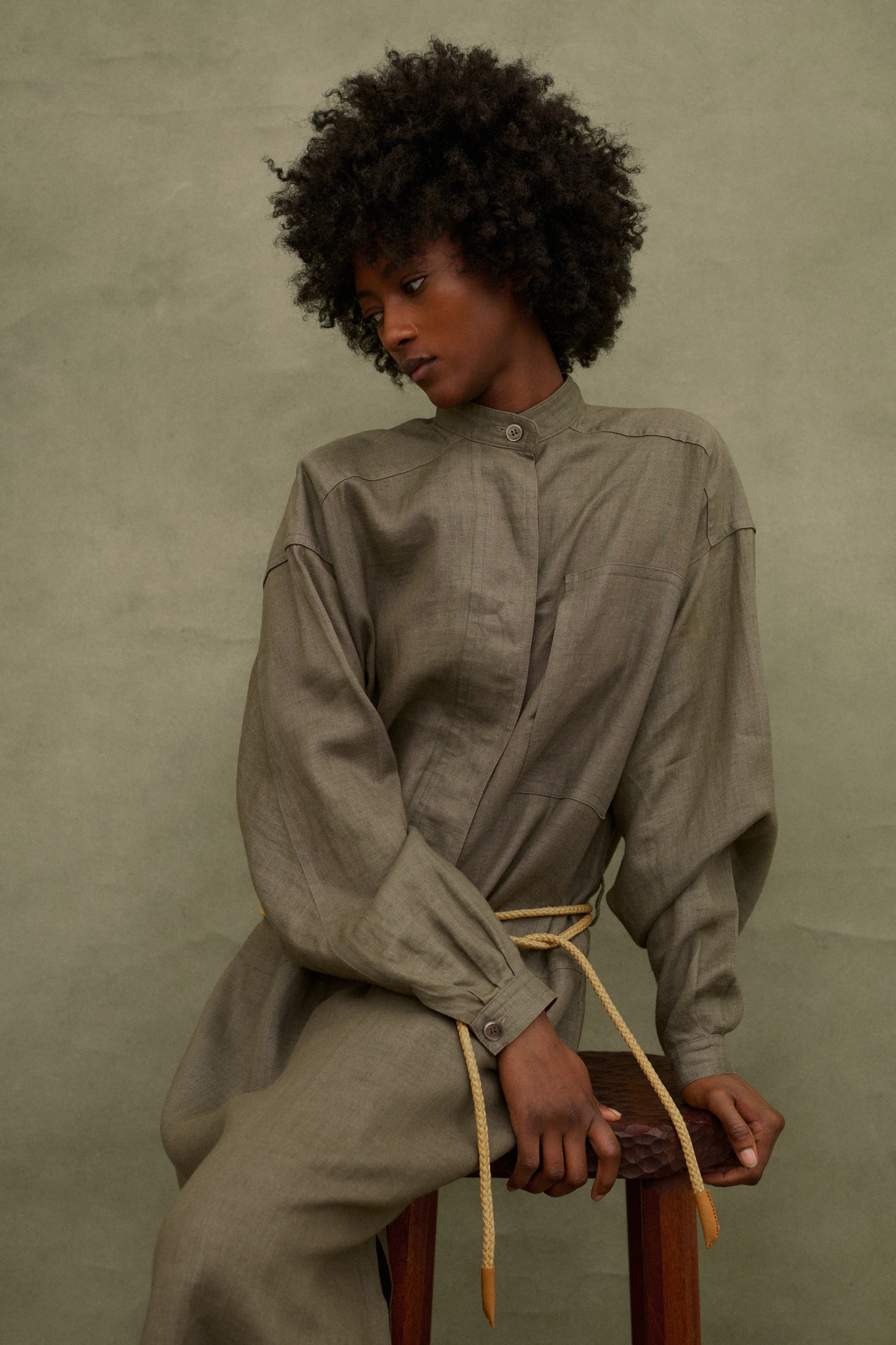 1970s Issey Miyake Linen Dress - Image 13