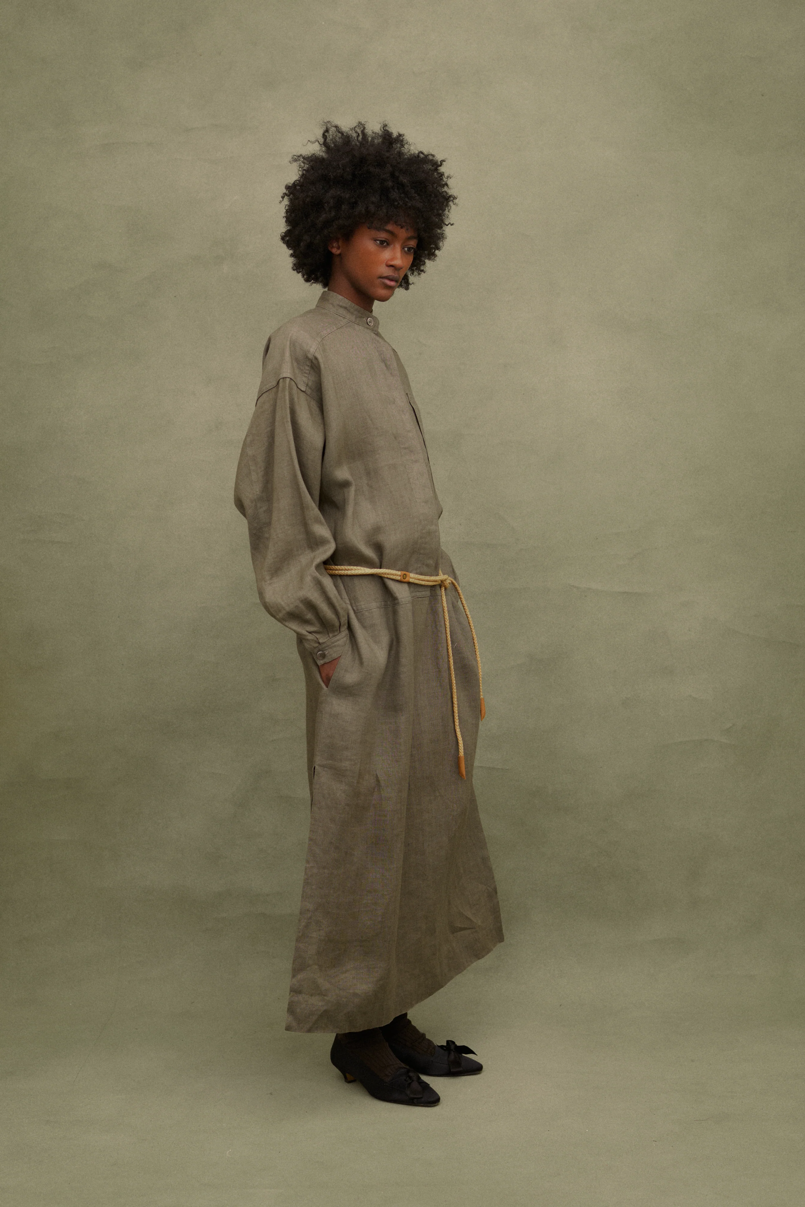 1970s Issey Miyake Linen Dress - Image 7