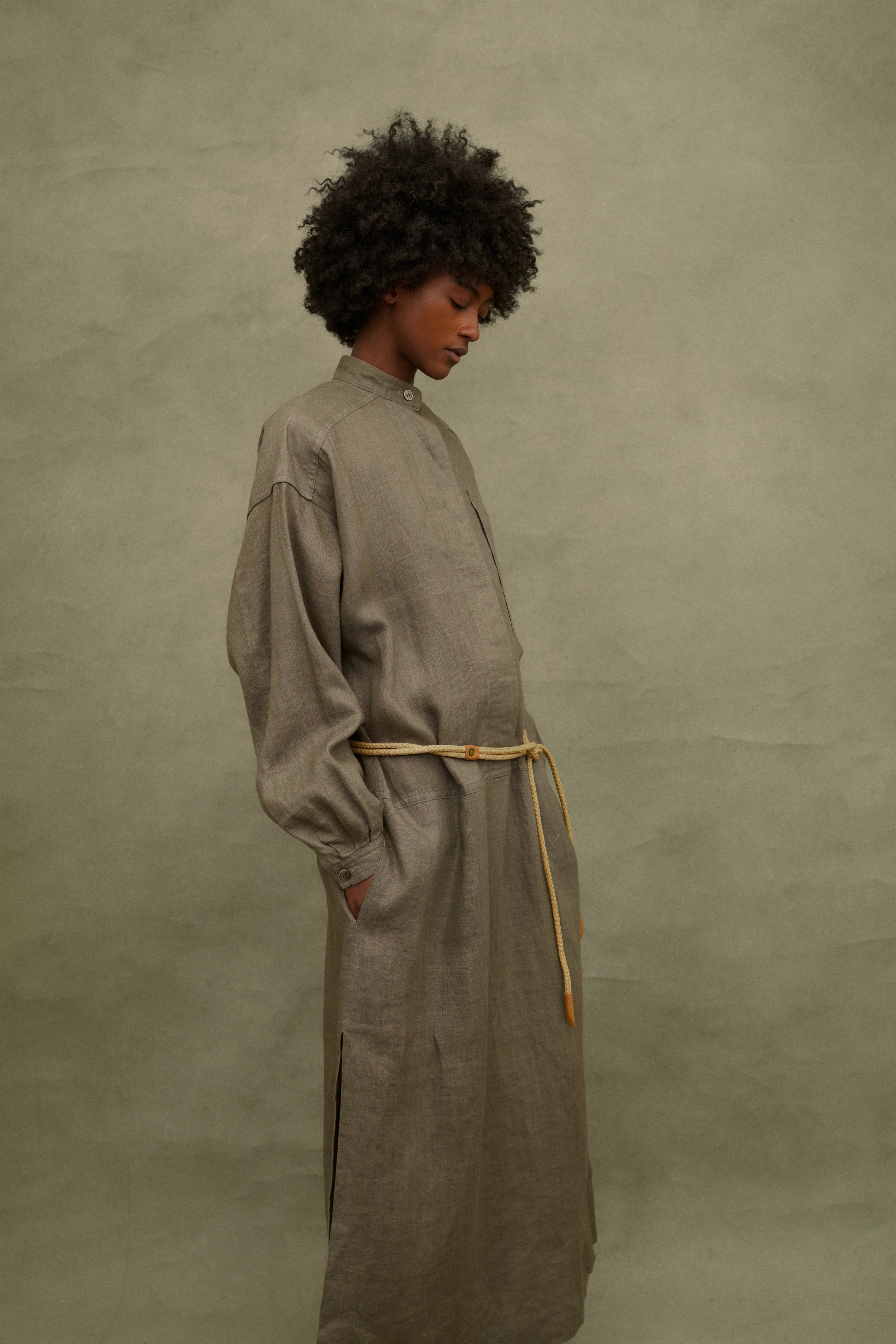1970s Issey Miyake Linen Dress - Image 8
