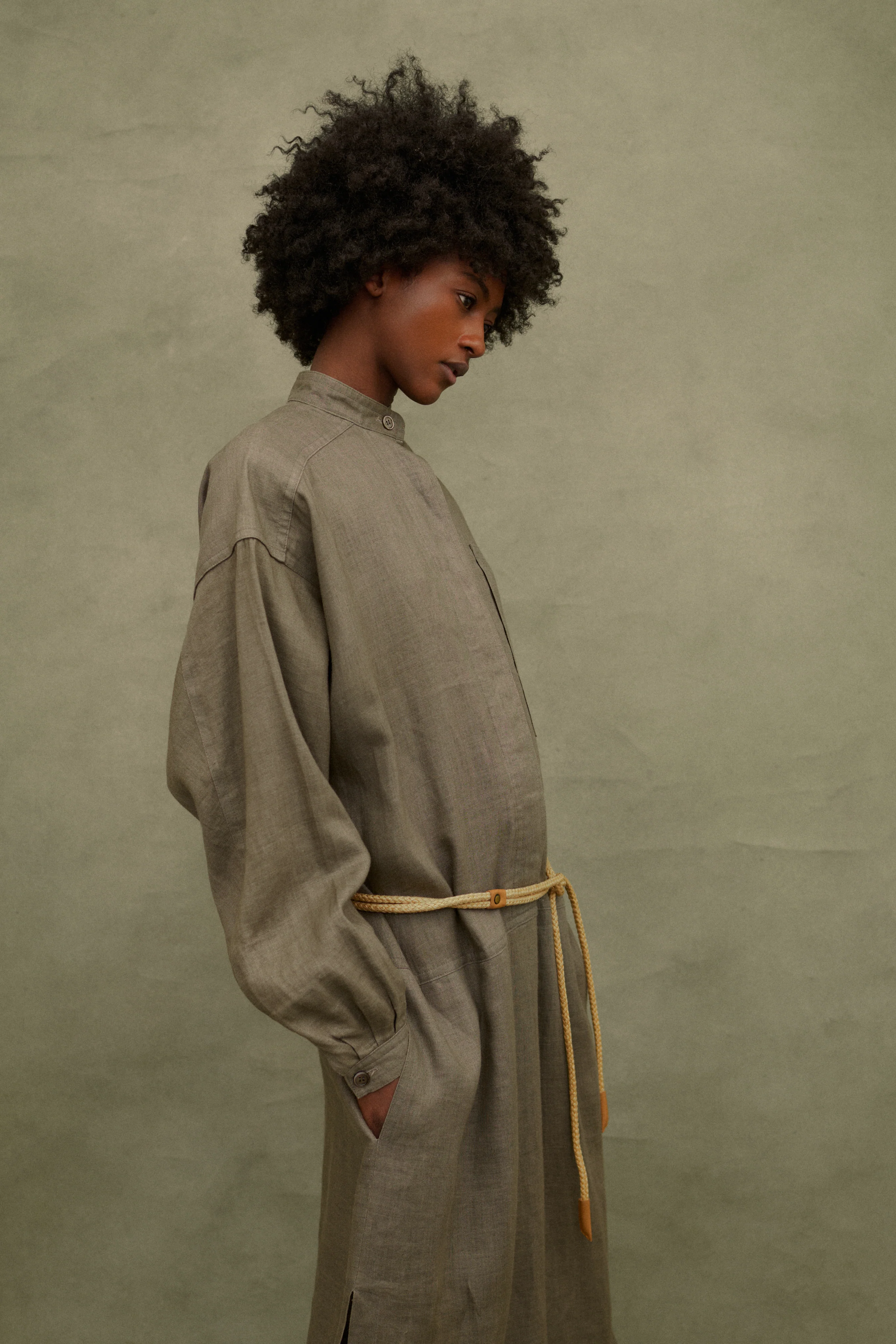 1970s Issey Miyake Linen Dress - Image 9