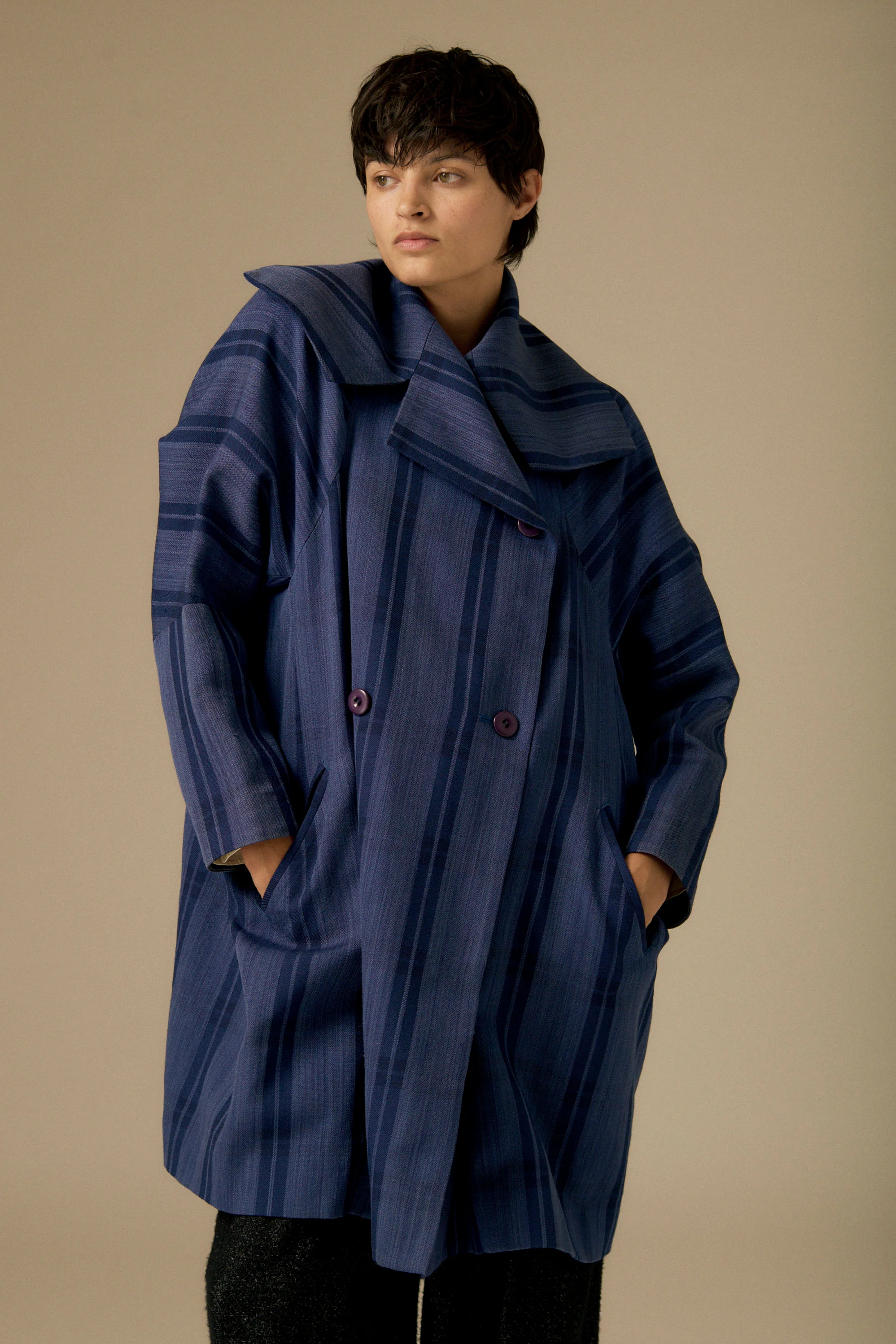 1980s Issey Miyake Plaid Coat - Image 11
