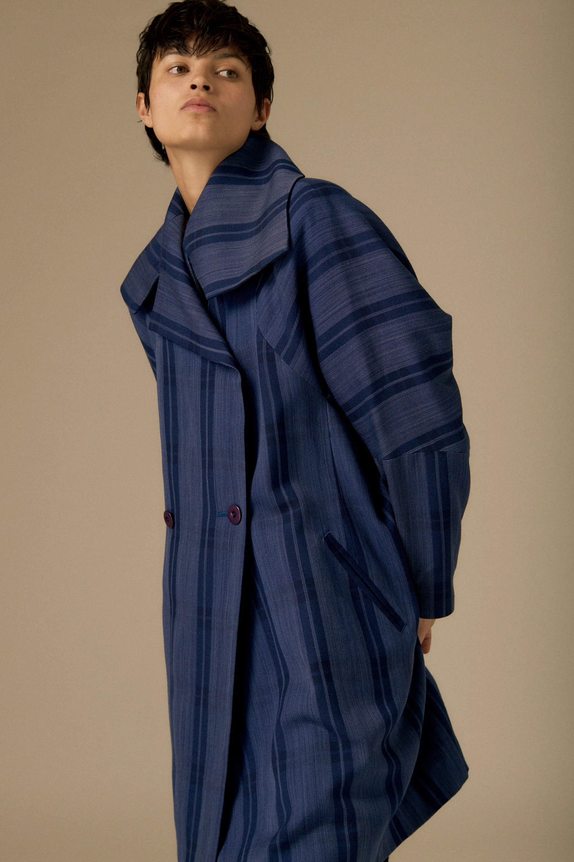 1980s Issey Miyake Plaid Coat - Image 12