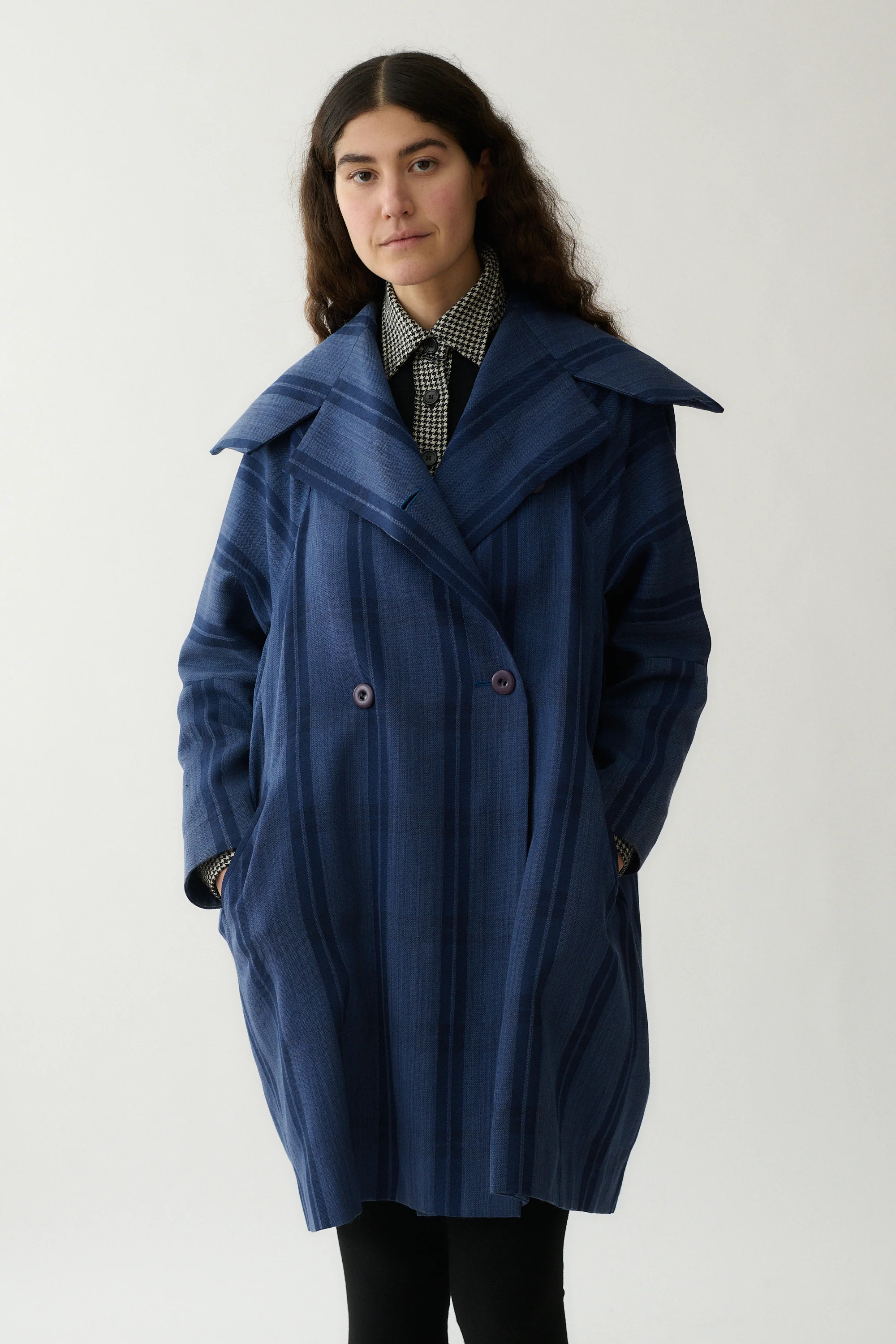 1980s Issey Miyake Plaid Coat - Image 3