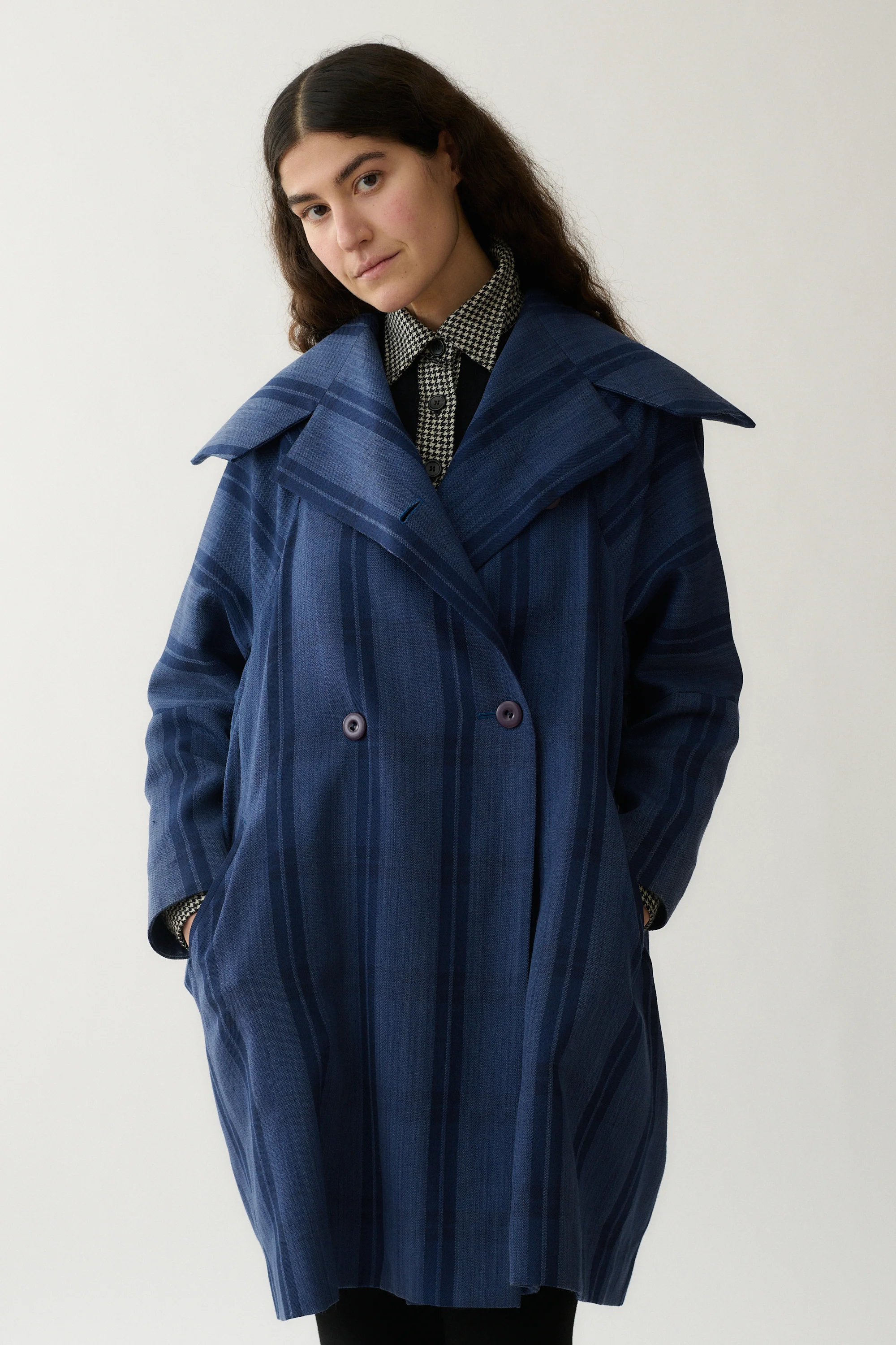 1980s Issey Miyake Plaid Coat - Image 4