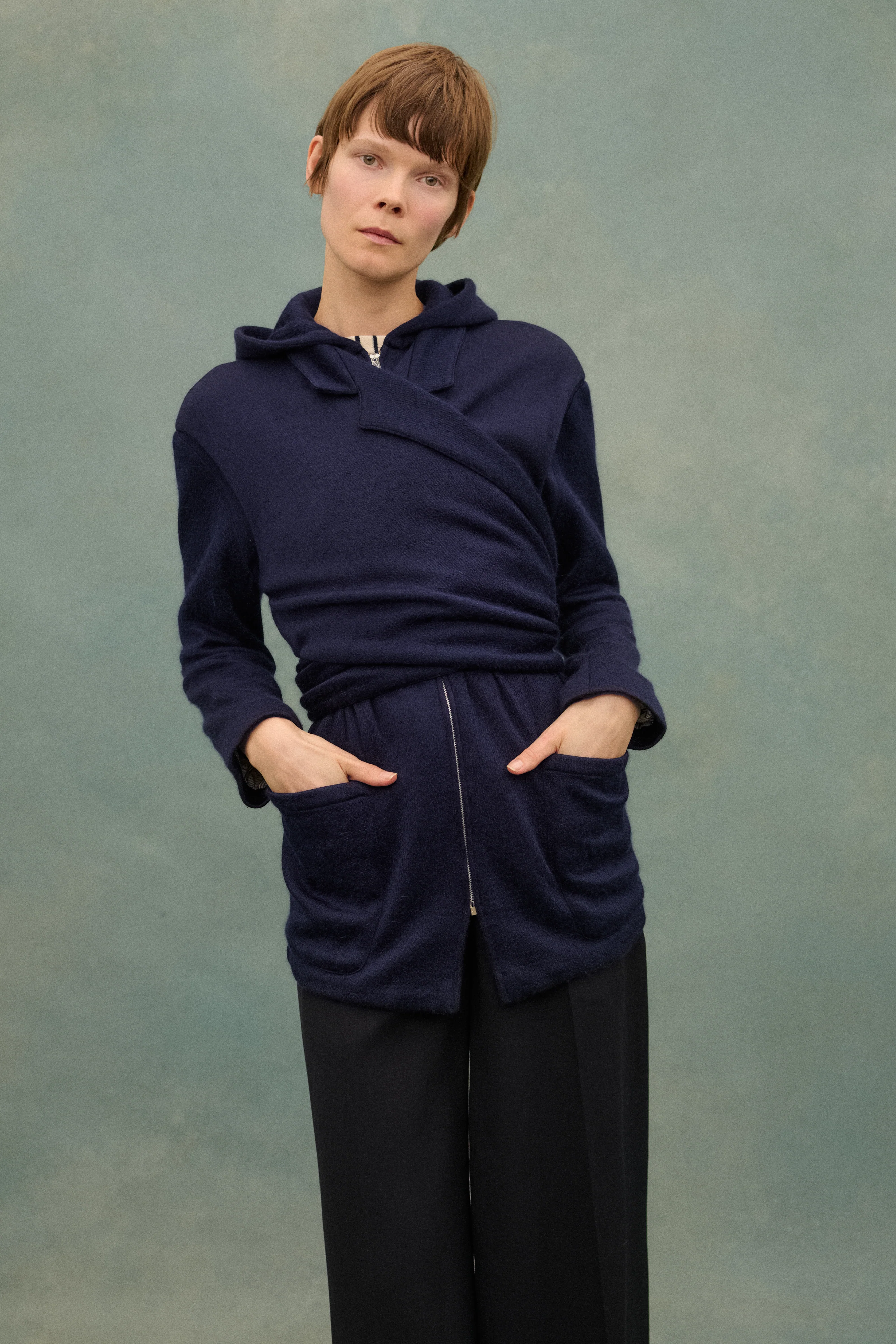 1980s JPG Navy Wrap Coat - Image 13