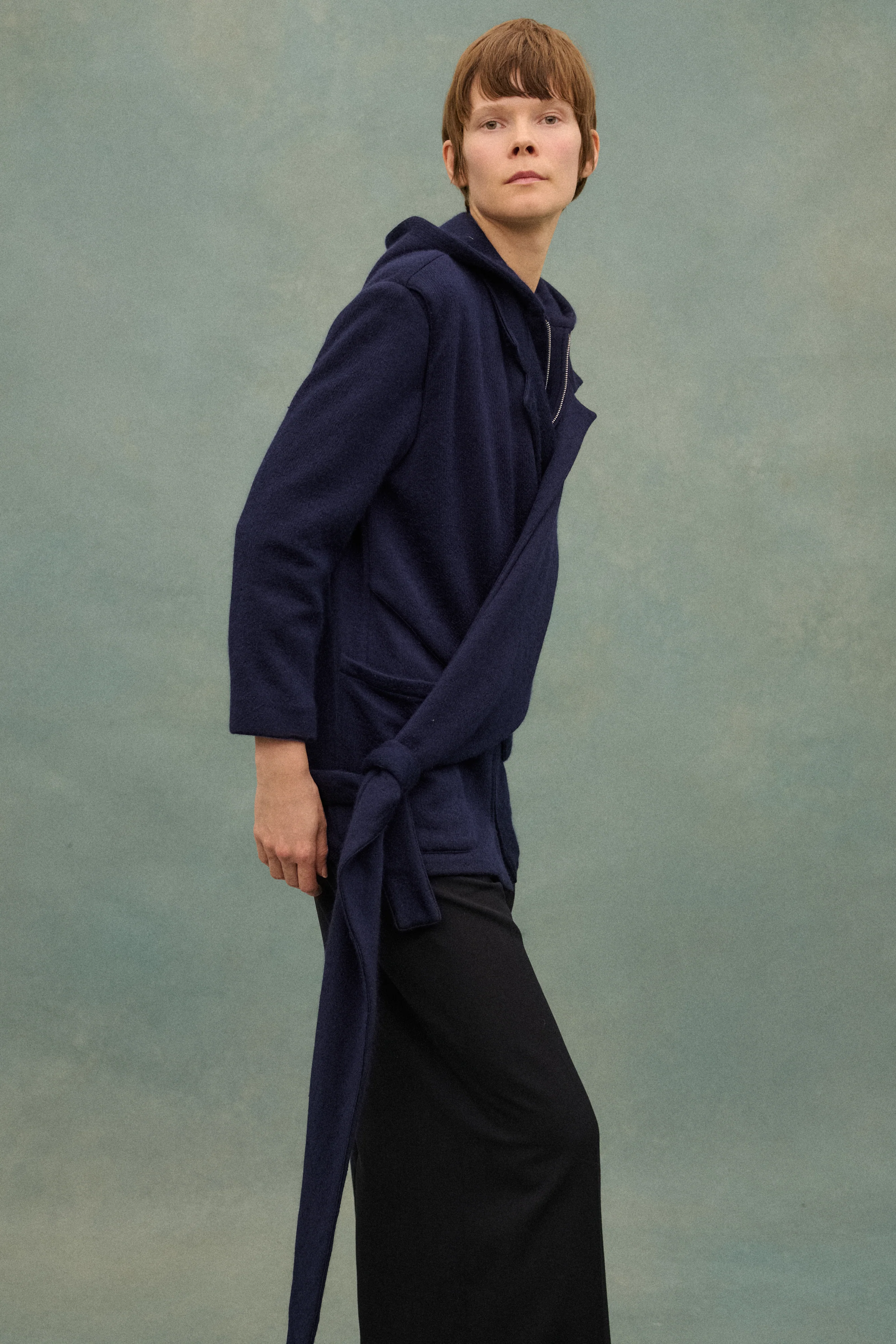 1980s JPG Navy Wrap Coat - Image 17
