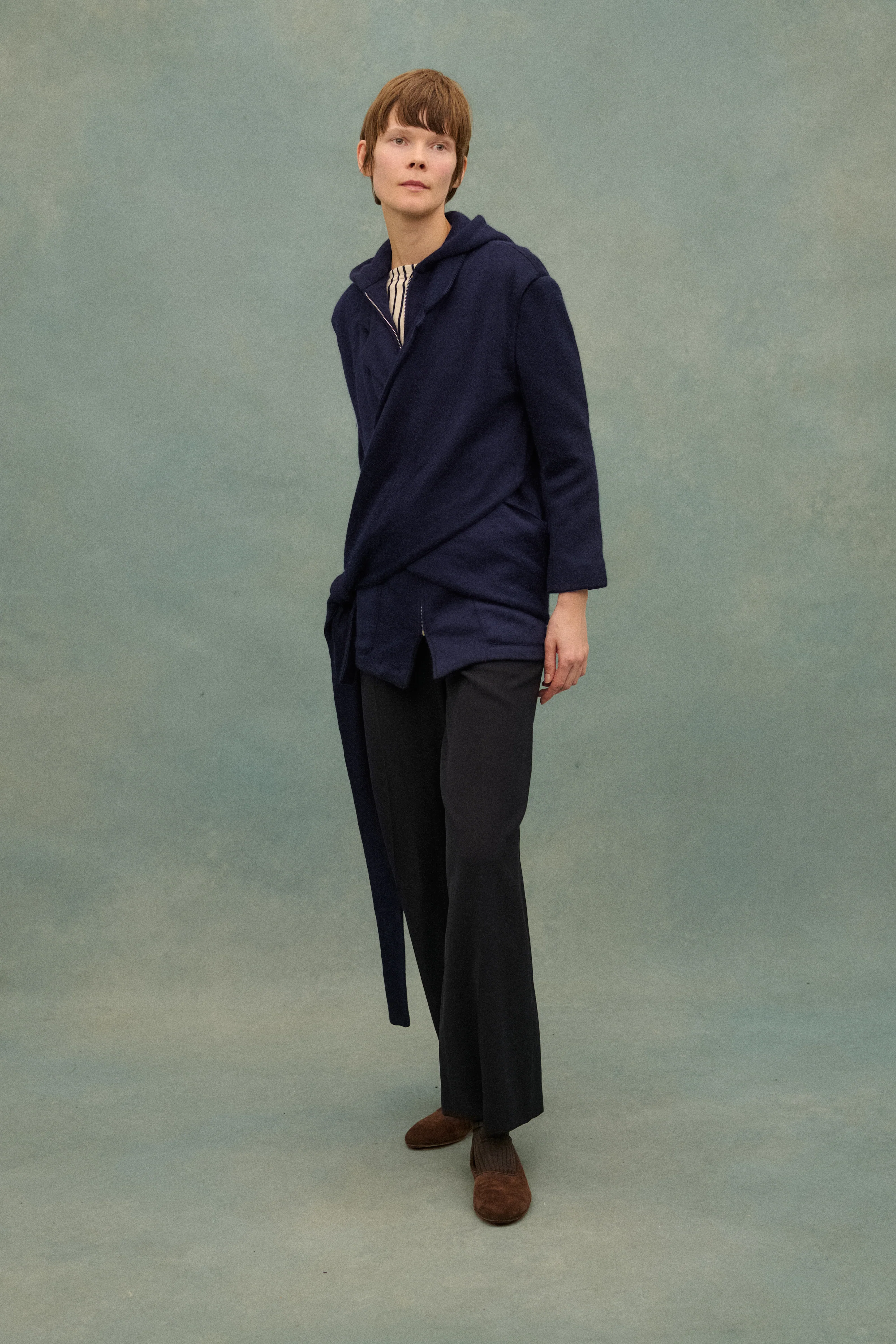 1980s JPG Navy Wrap Coat - Image 19