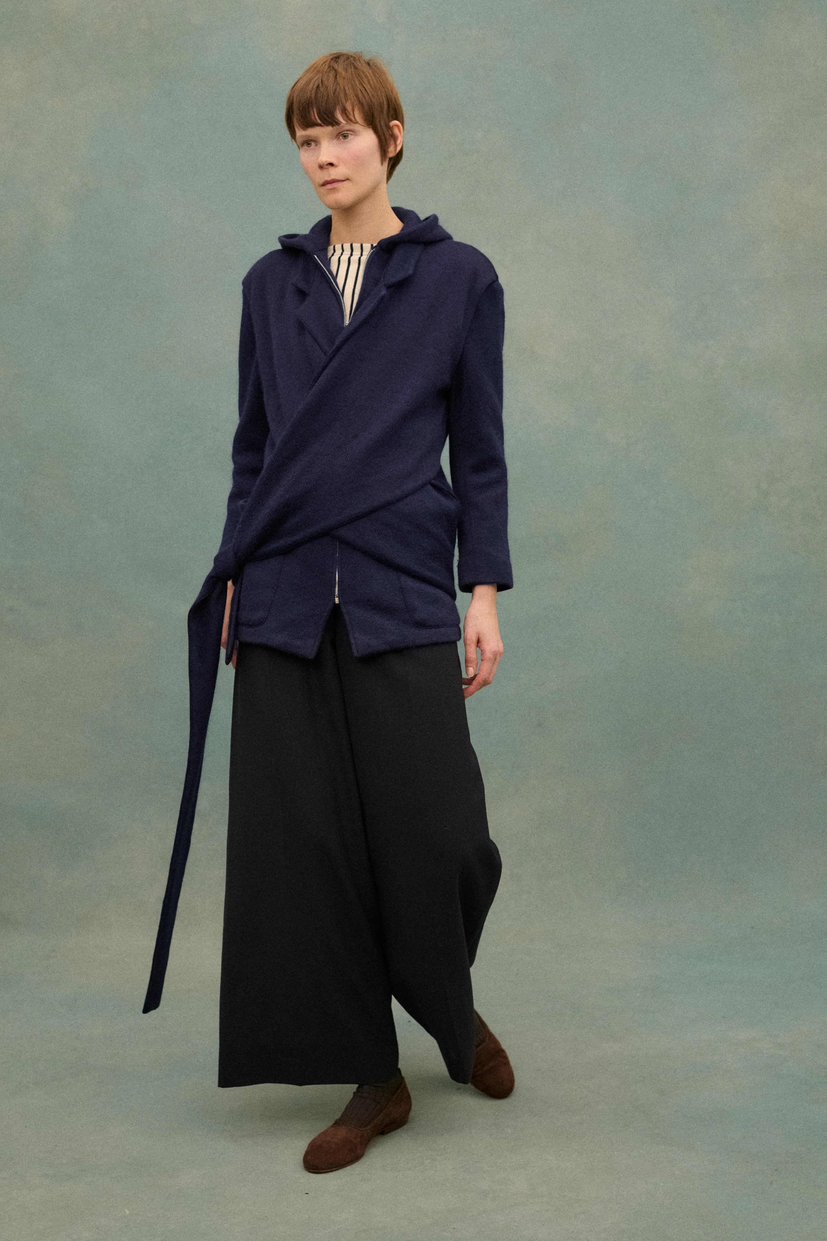 1980s JPG Navy Wrap Coat - Image 20