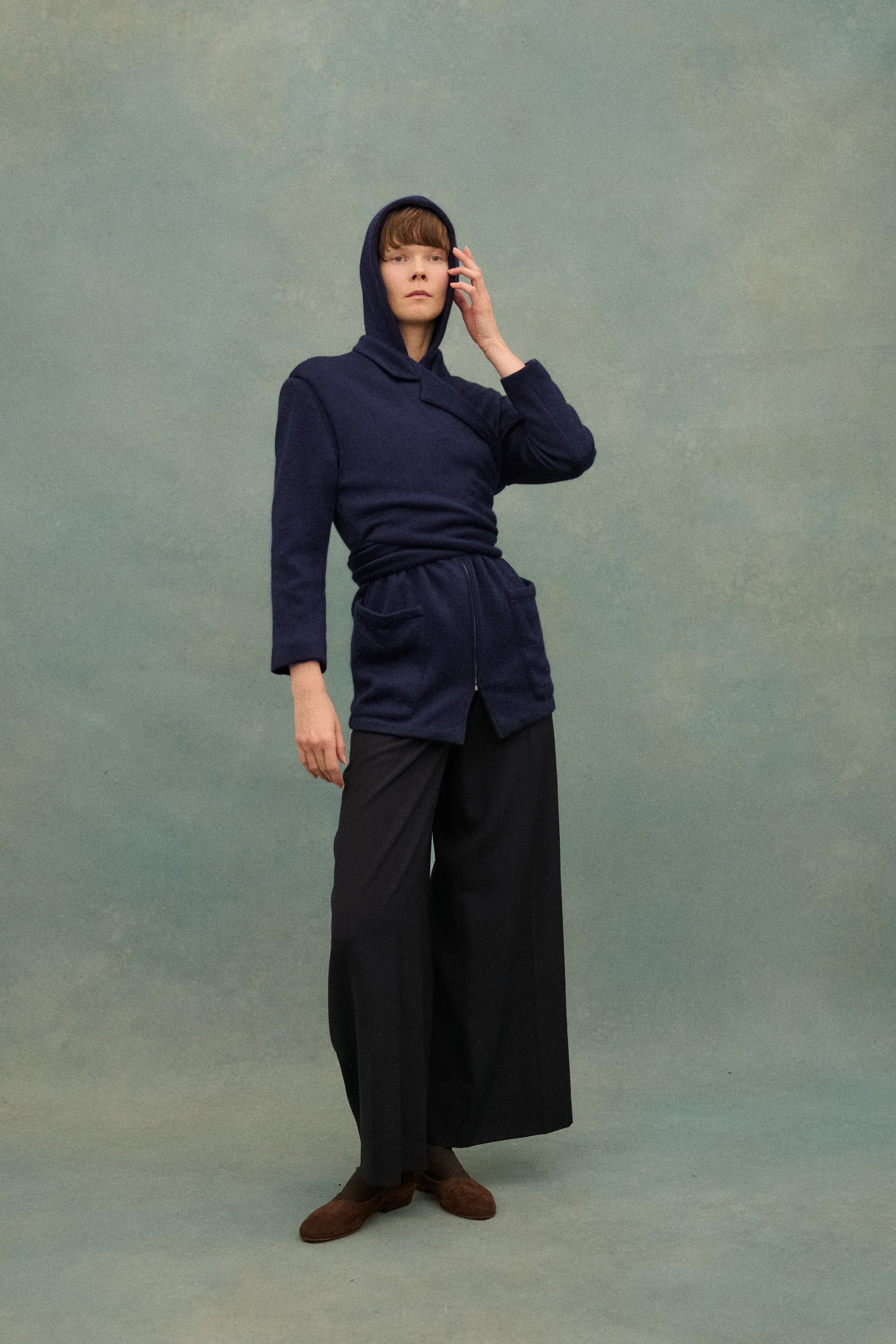 1980s JPG Navy Wrap Coat - Image 5