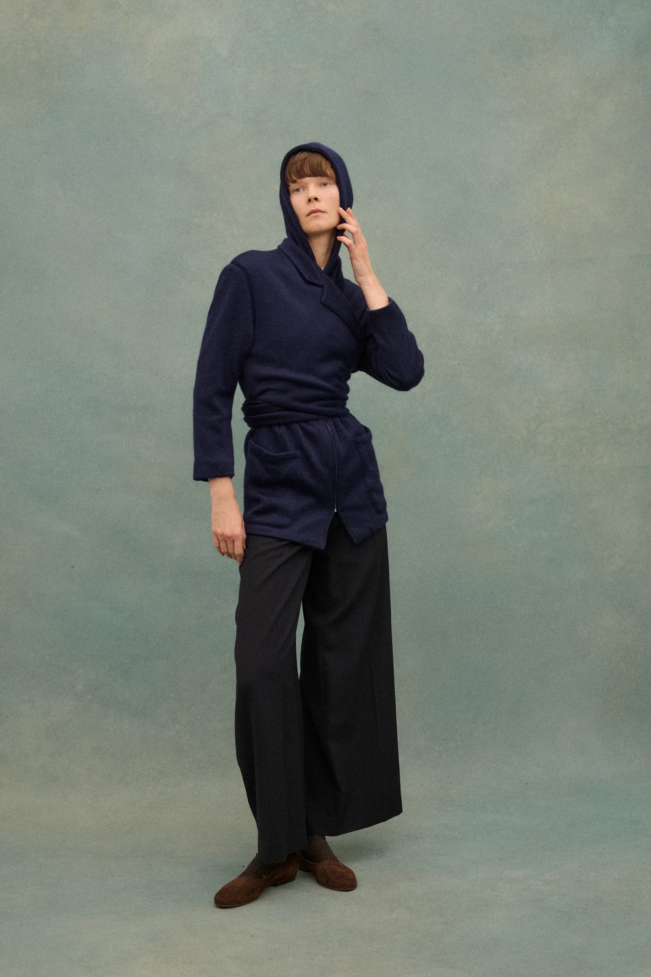 1980s JPG Navy Wrap Coat - Image 6