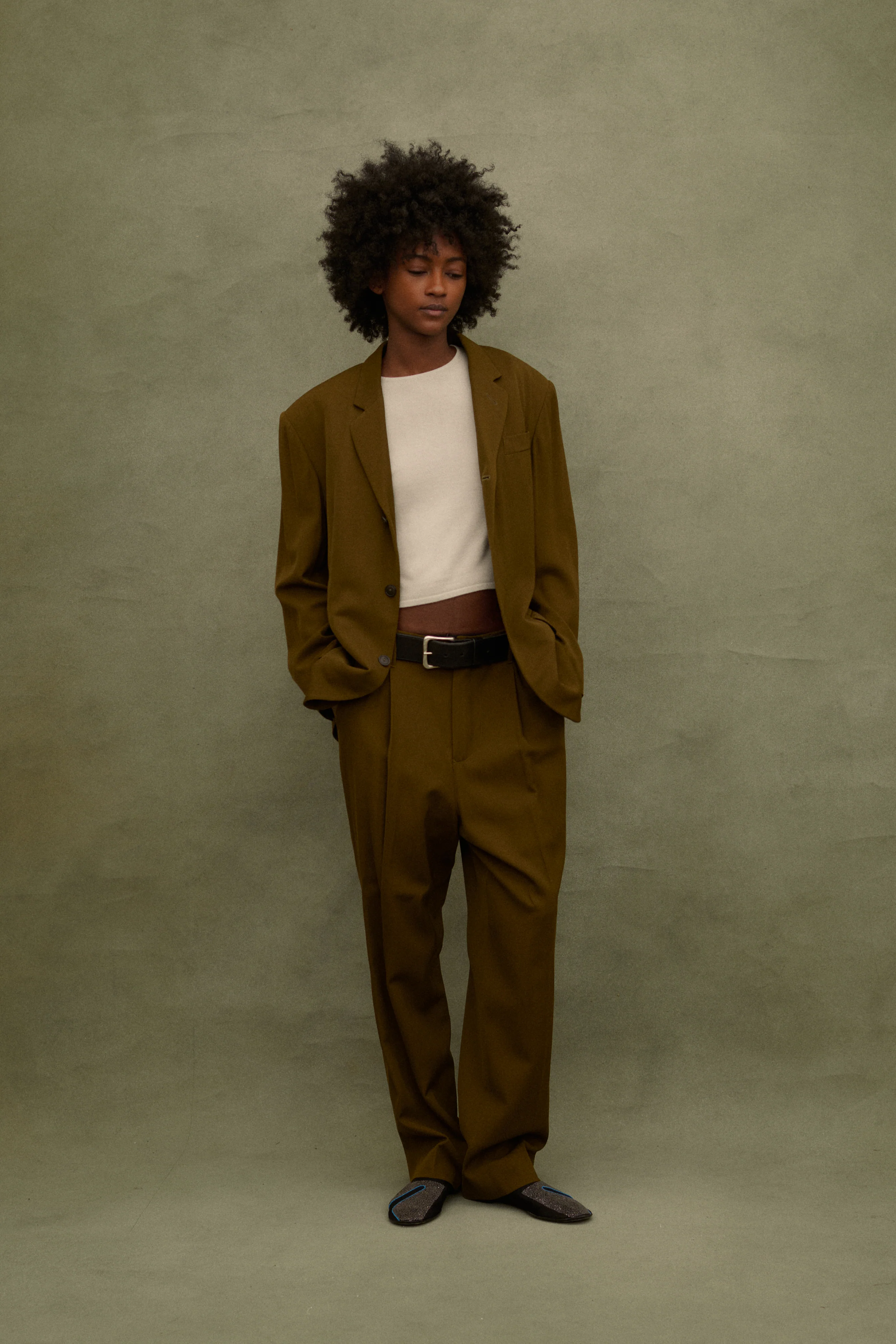 1988 JPG Homme Olive Suit - Image 6