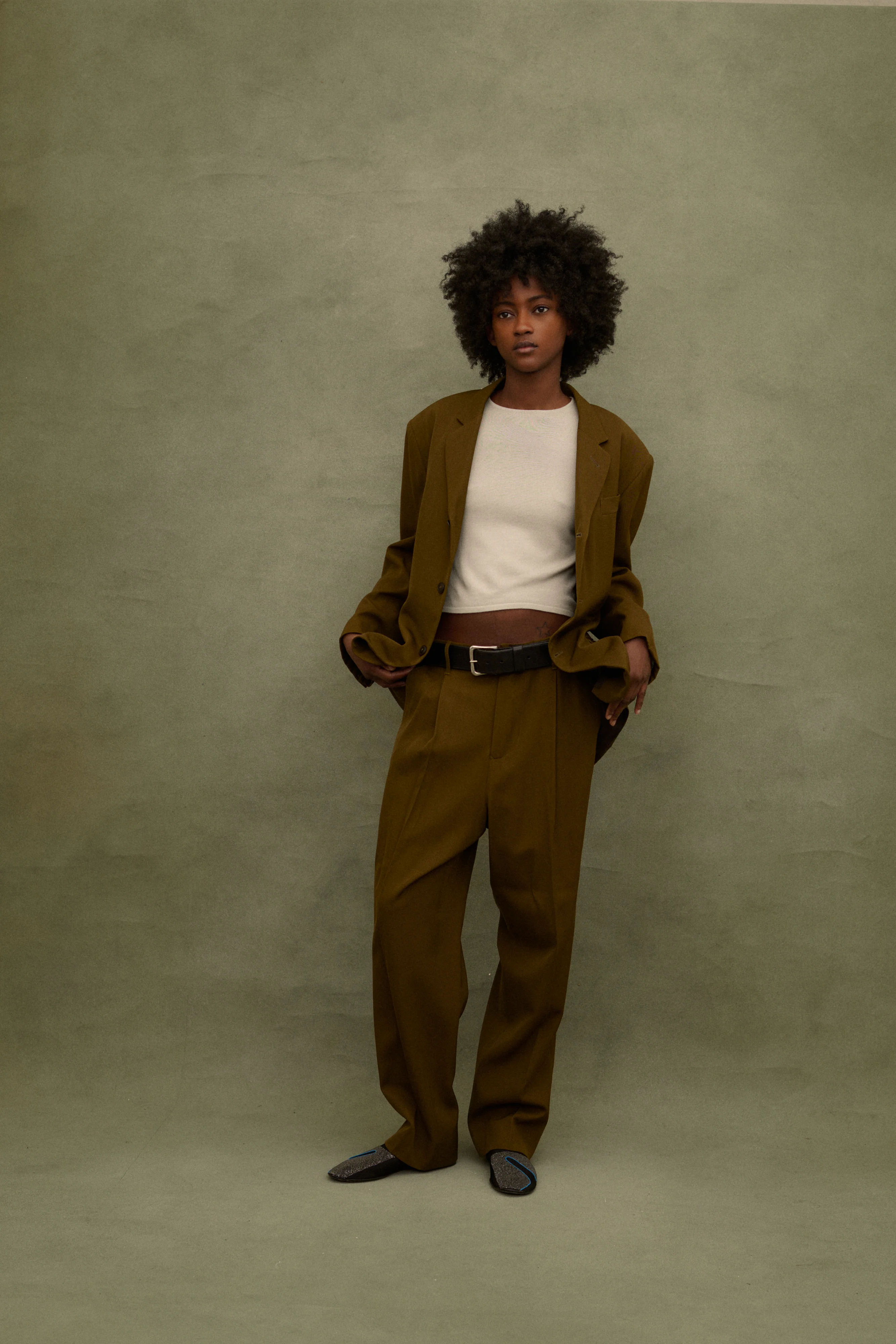 1988 JPG Homme Olive Suit - Image 8
