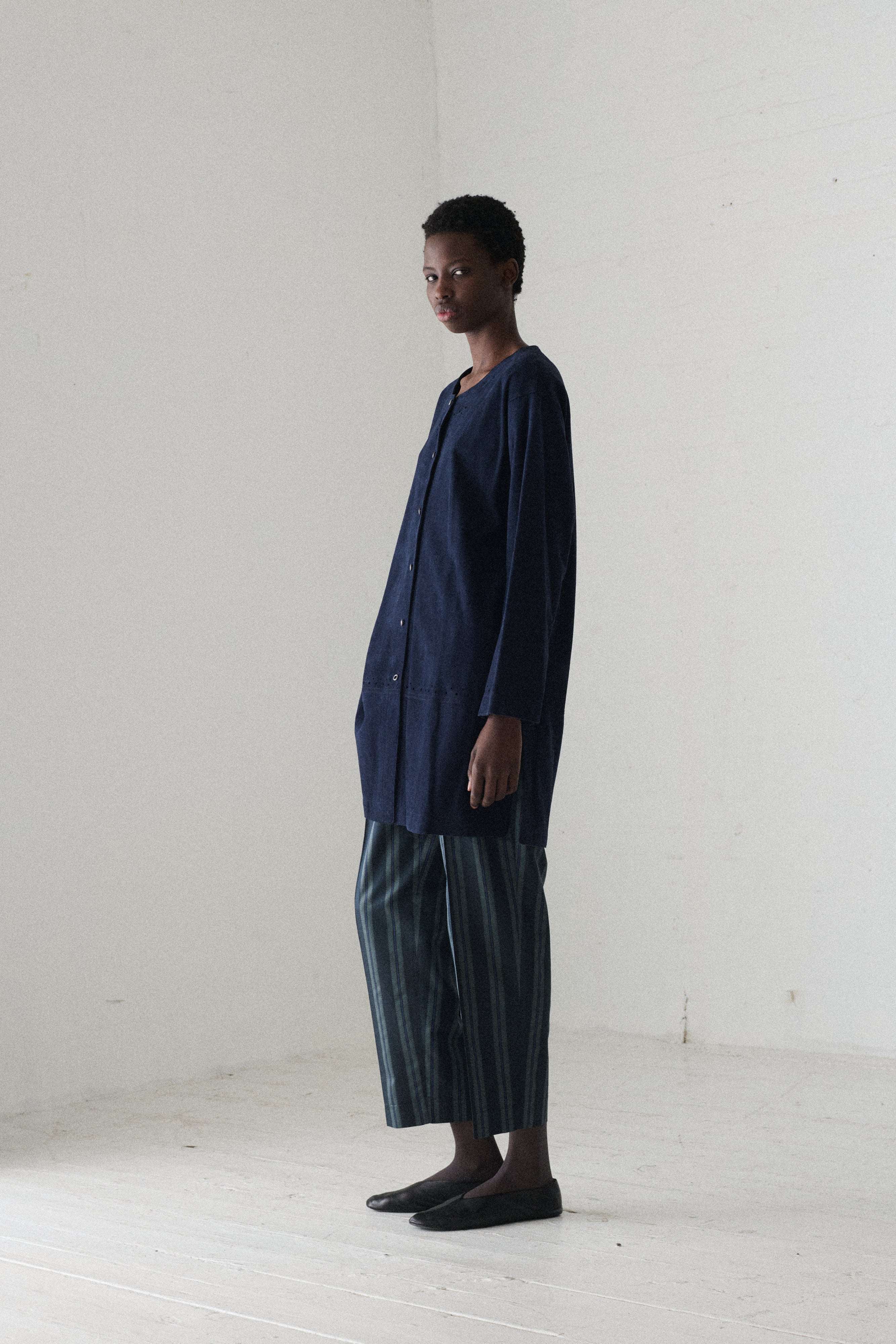 1989 Romeo Gigli Silk Stripe Trousers - Image 10