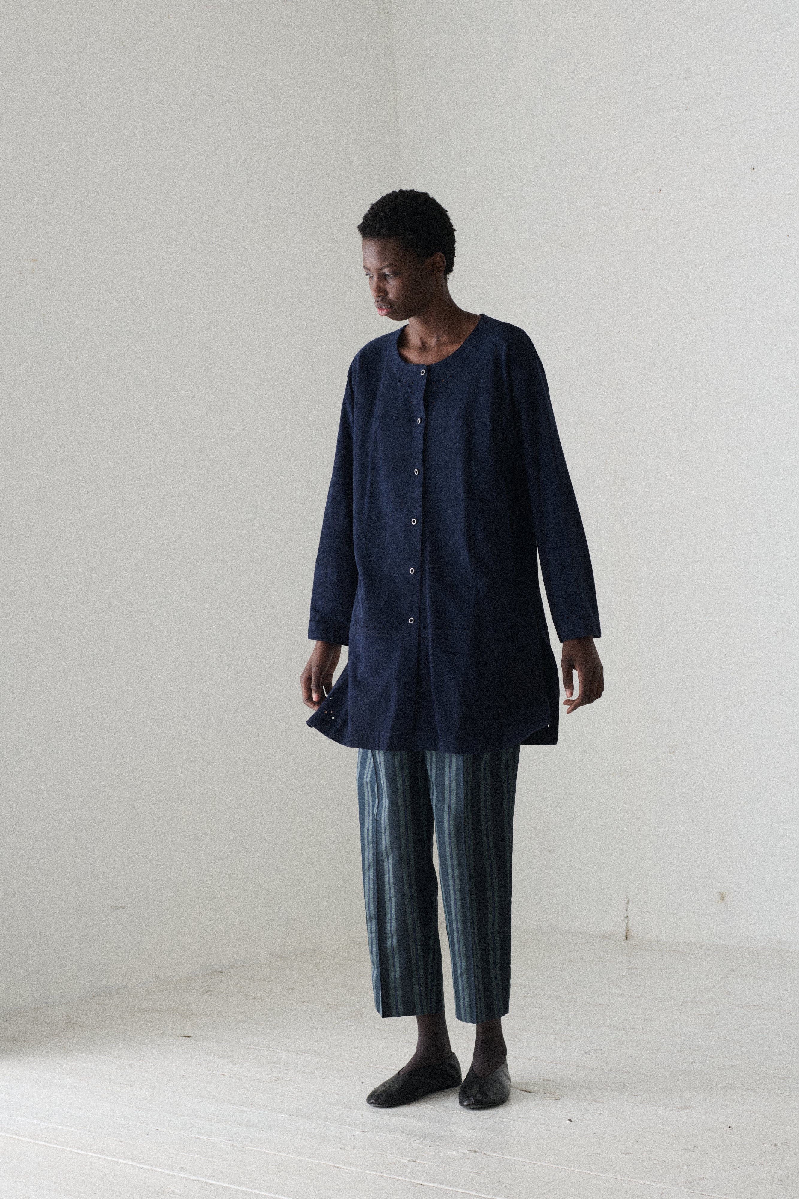 1989 Romeo Gigli Silk Stripe Trousers - Image 11