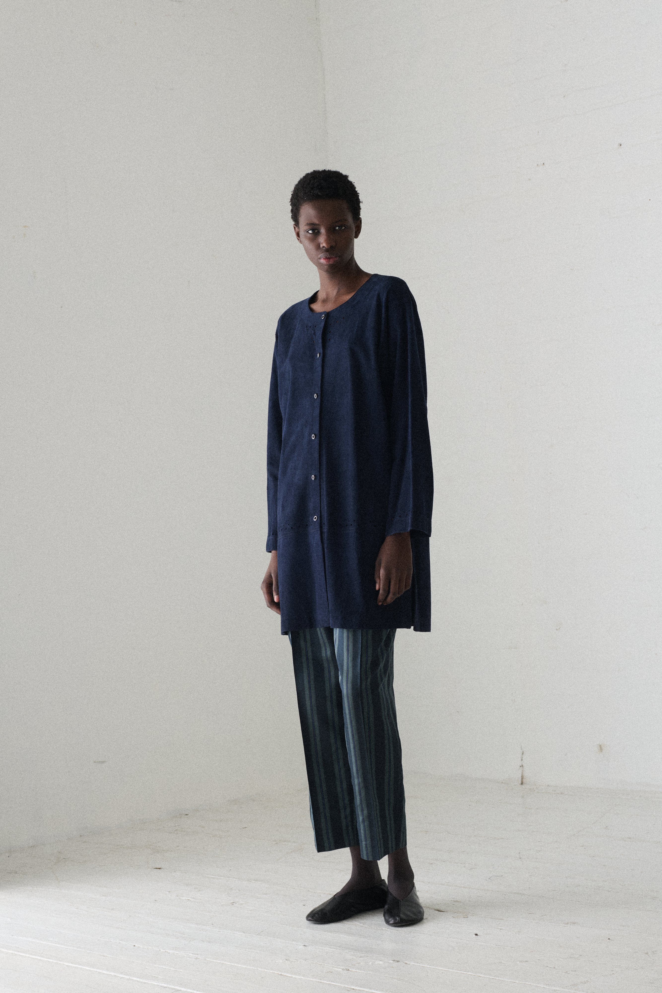 1989 Romeo Gigli Silk Stripe Trousers - Image 12