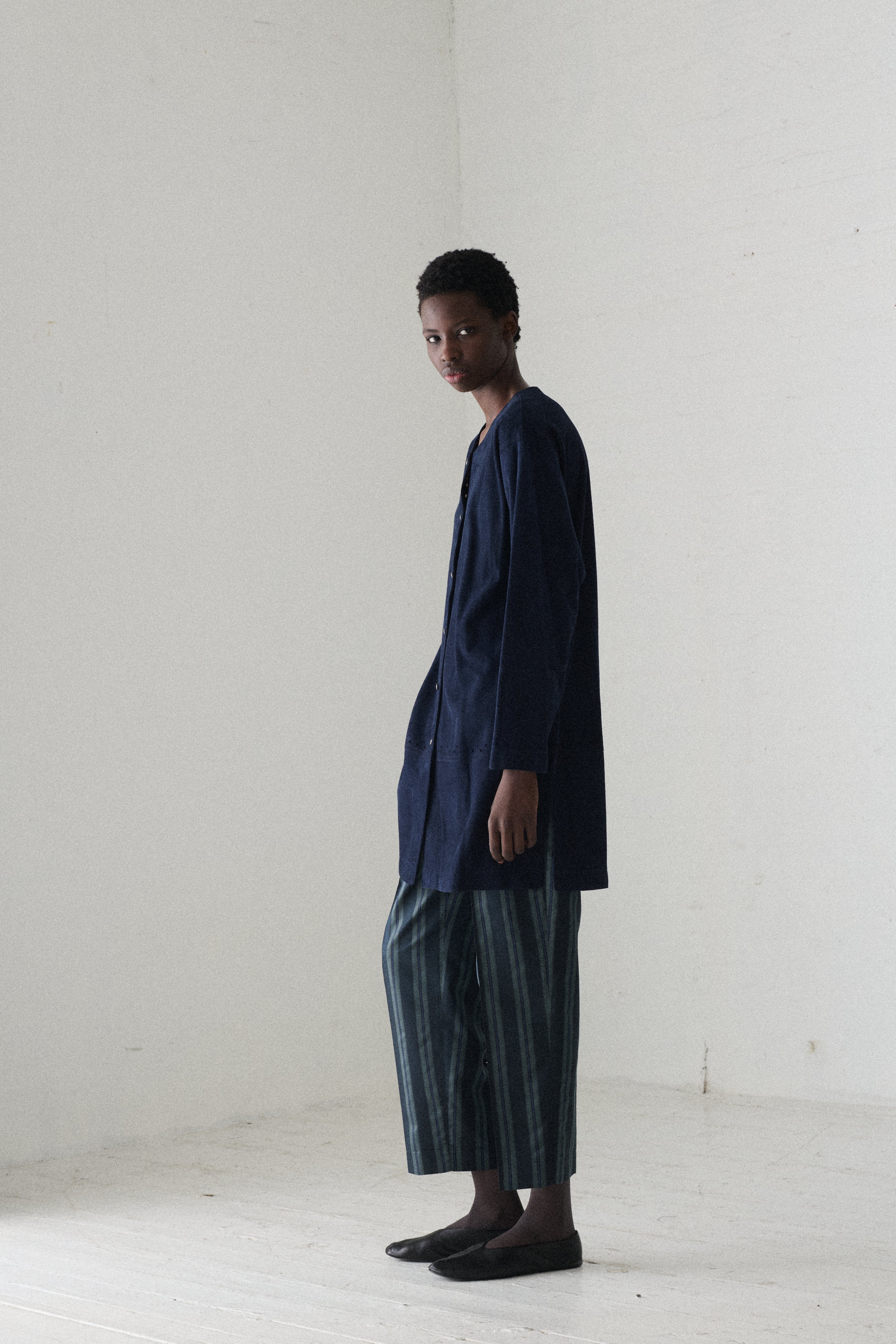 1989 Romeo Gigli Silk Stripe Trousers - Image 3