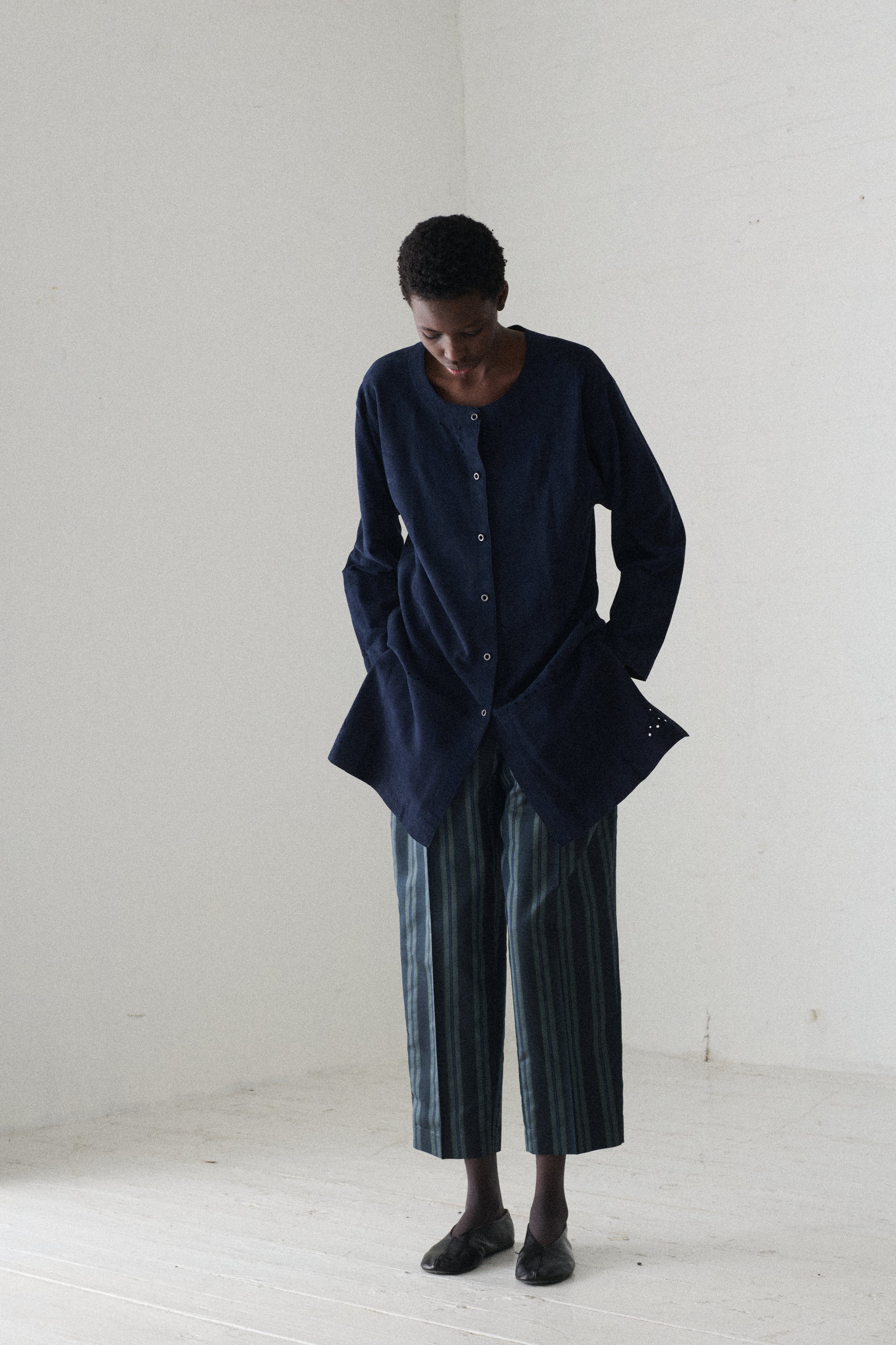 1989 Romeo Gigli Silk Stripe Trousers - Image 7