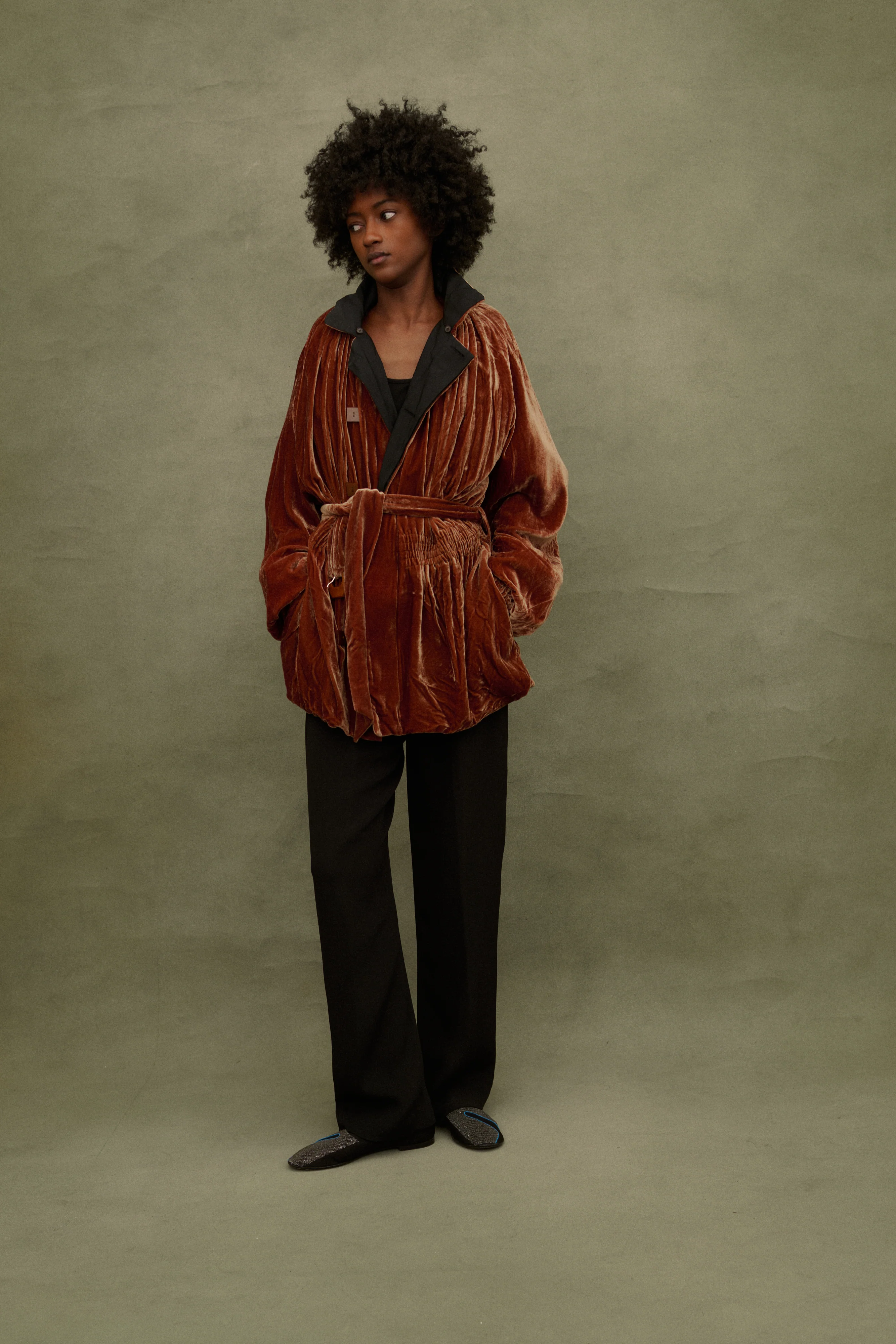 1990s JPG Velvet Coat - Image 3