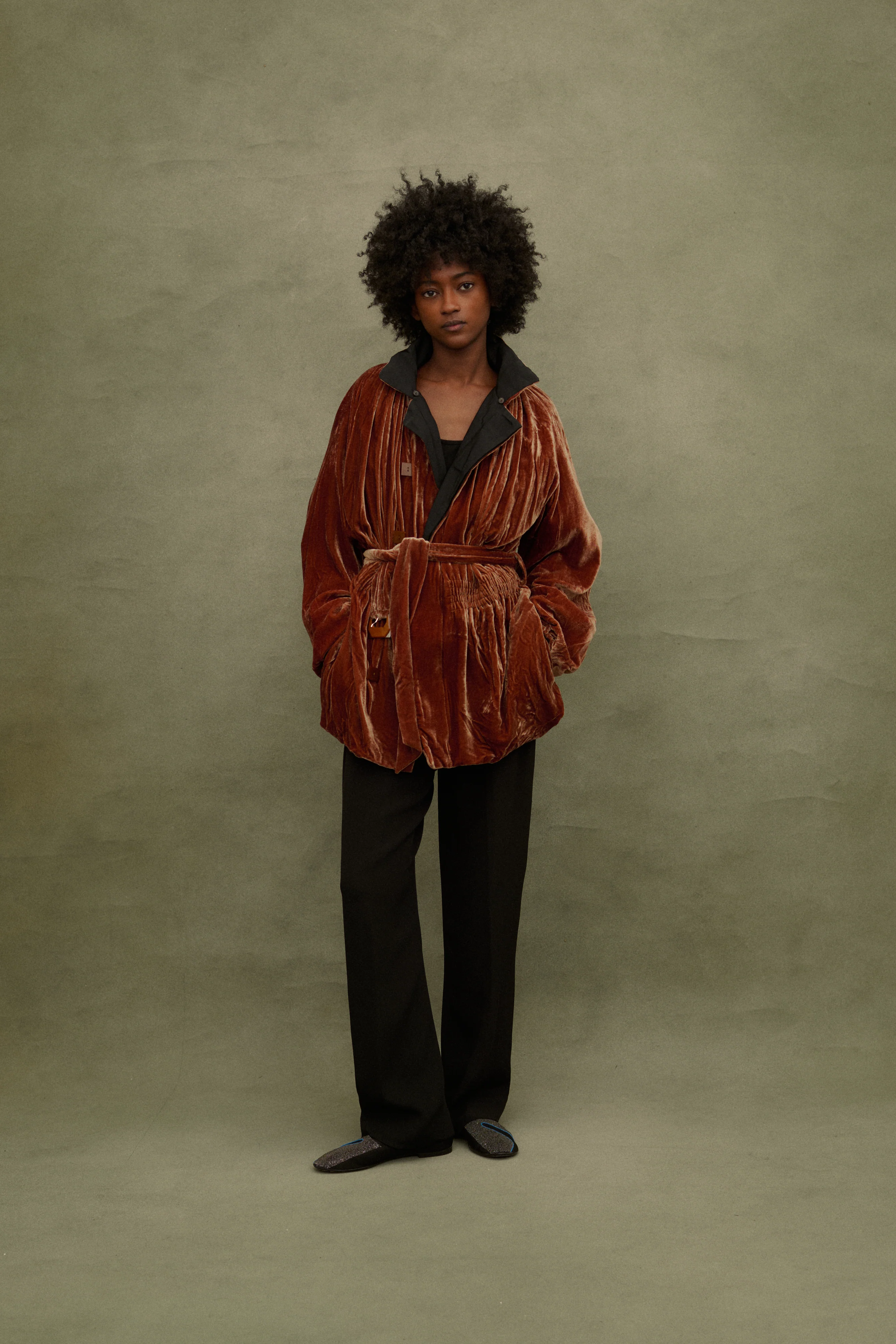 1990s JPG Velvet Coat - Image 8