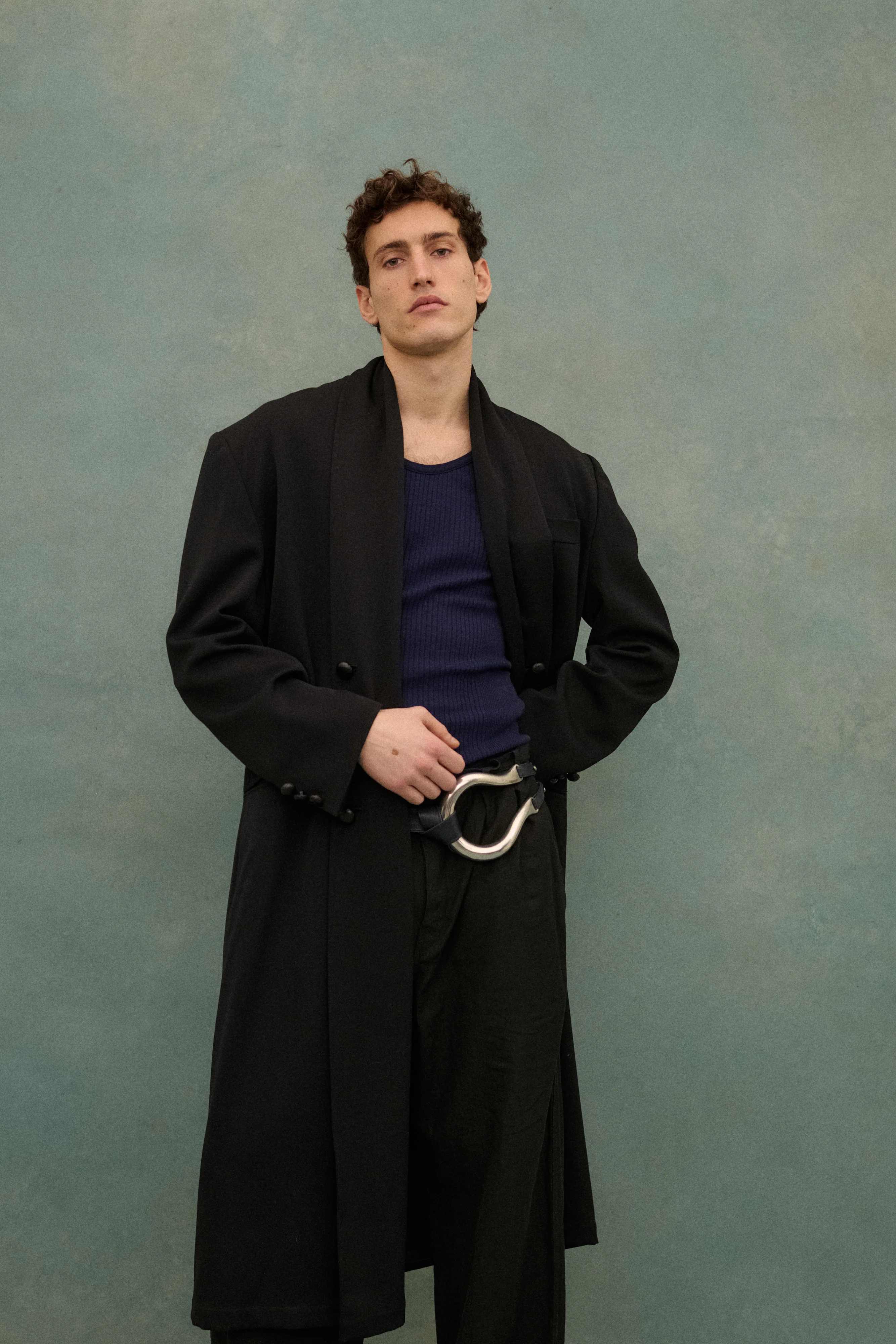 1990s Yohji Black Wool Coat - Image 11