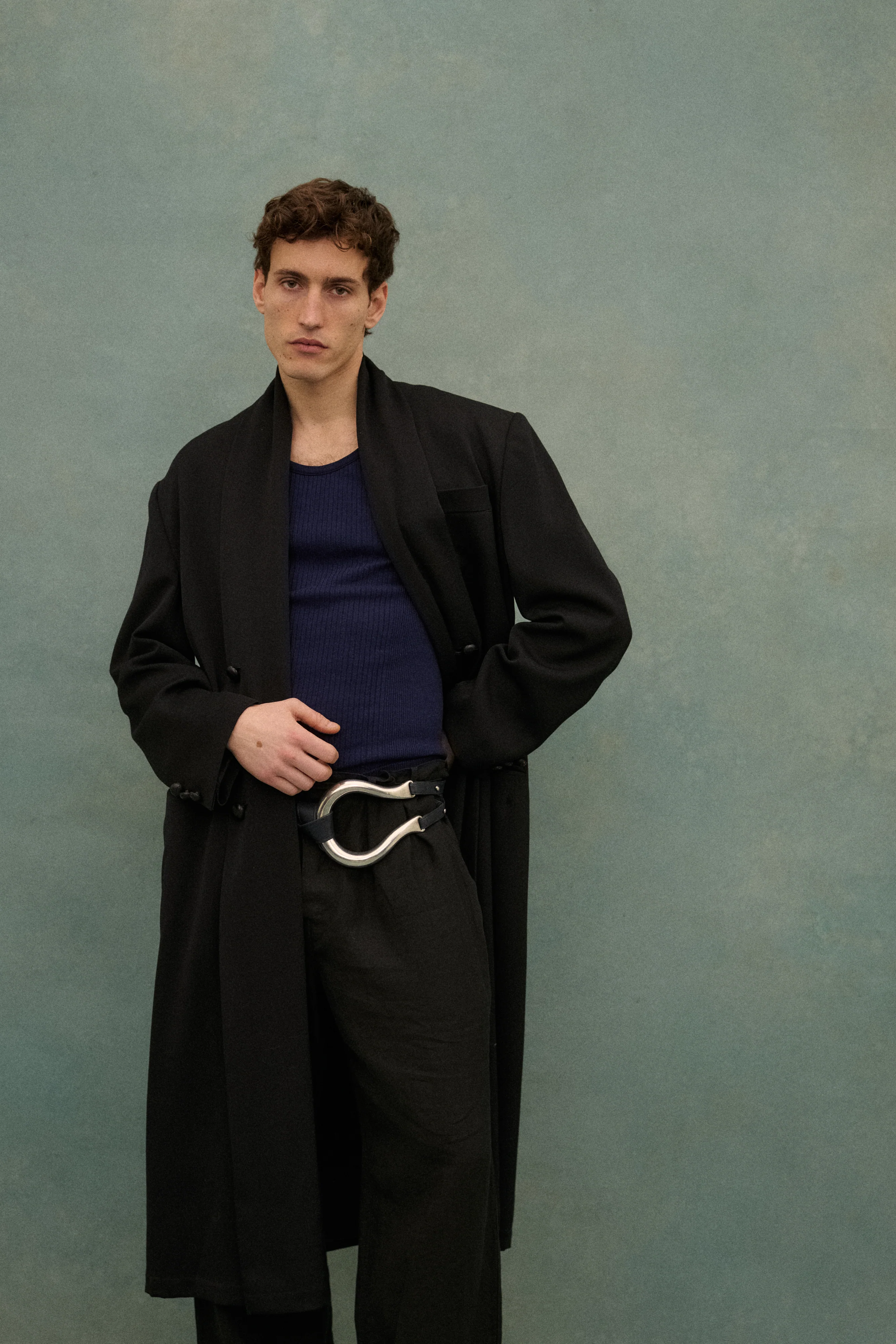 1990s Yohji Black Wool Coat - Image 12