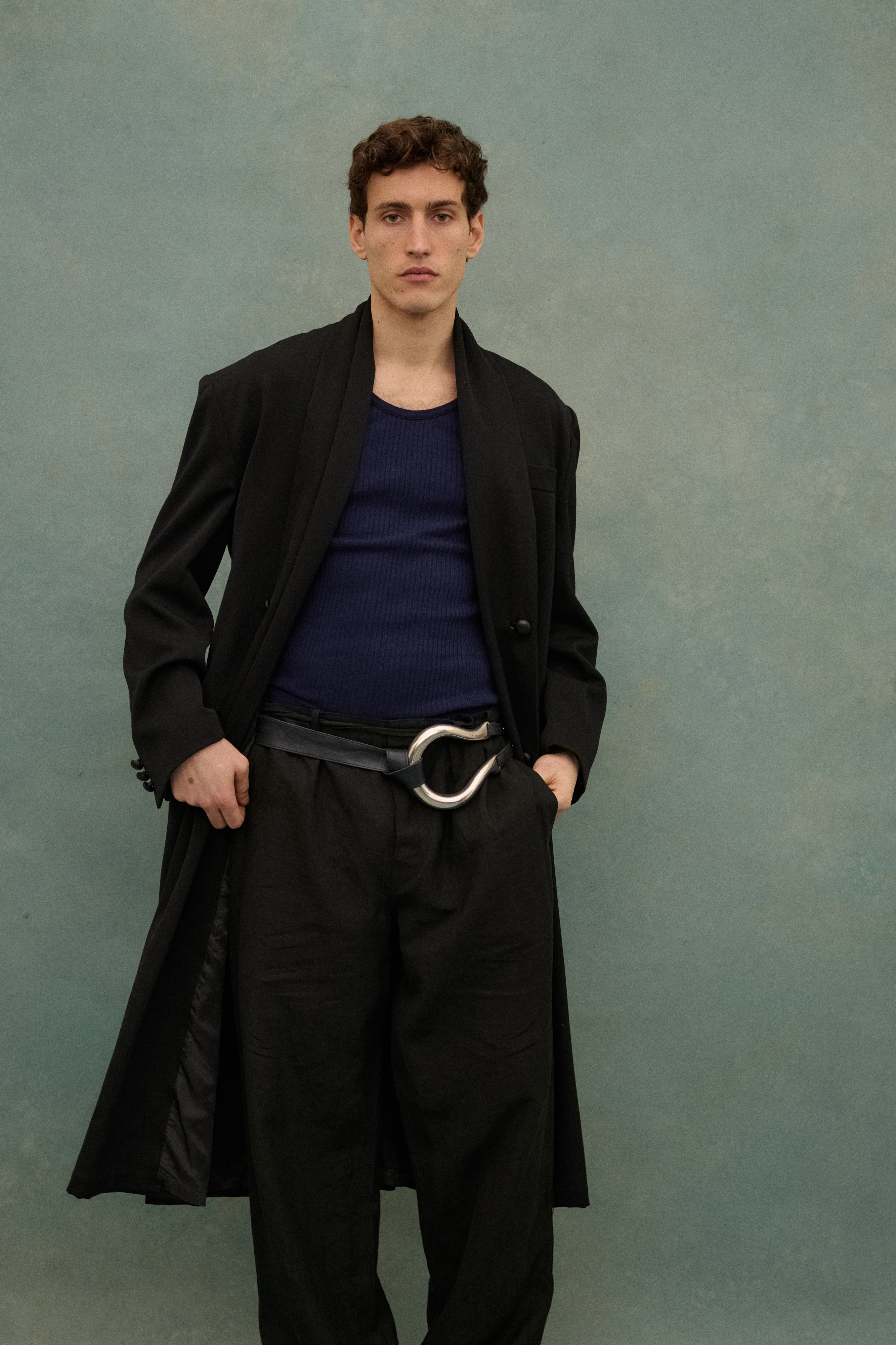 1990s Yohji Black Wool Coat - Image 13