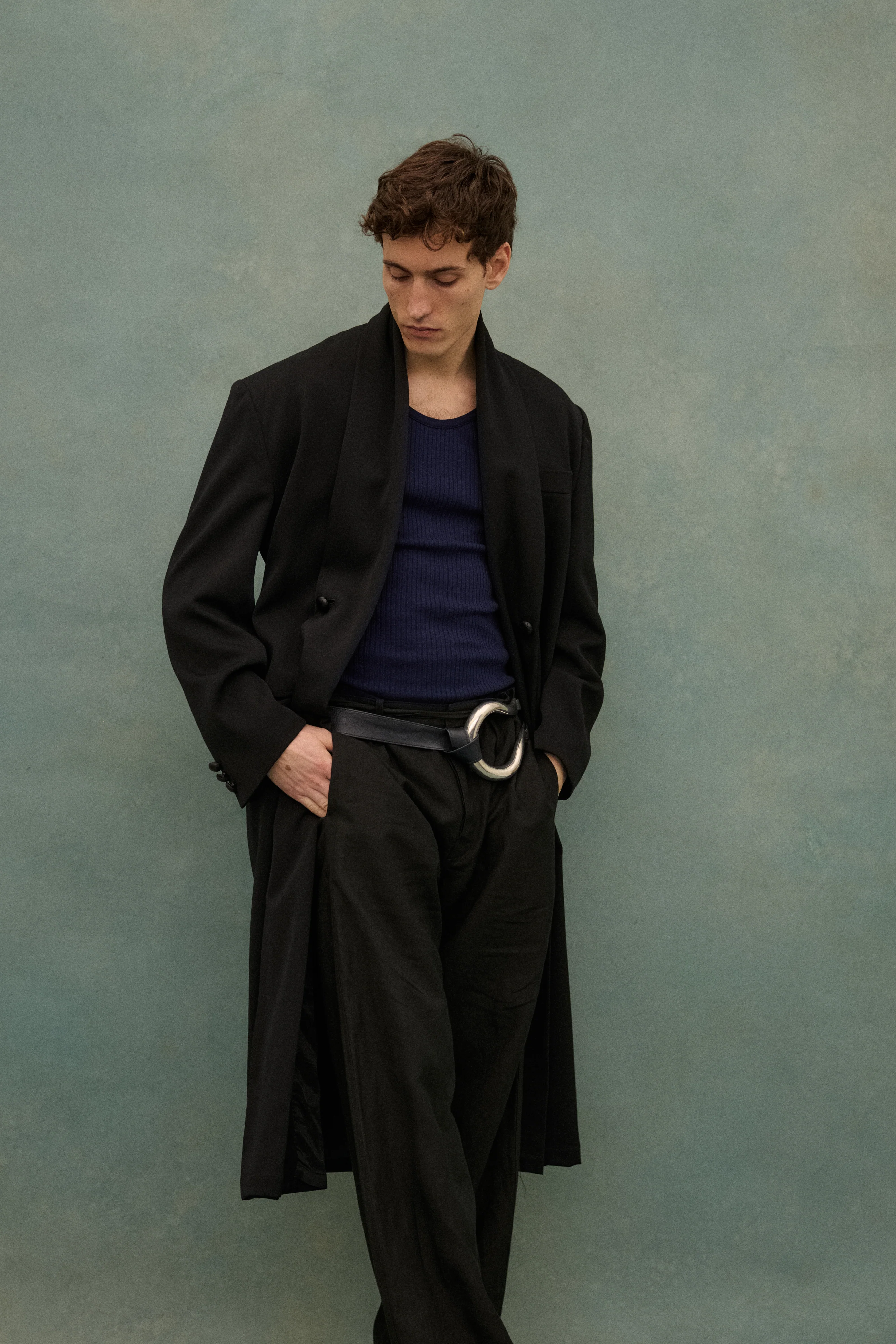 1990s Yohji Black Wool Coat - Image 14