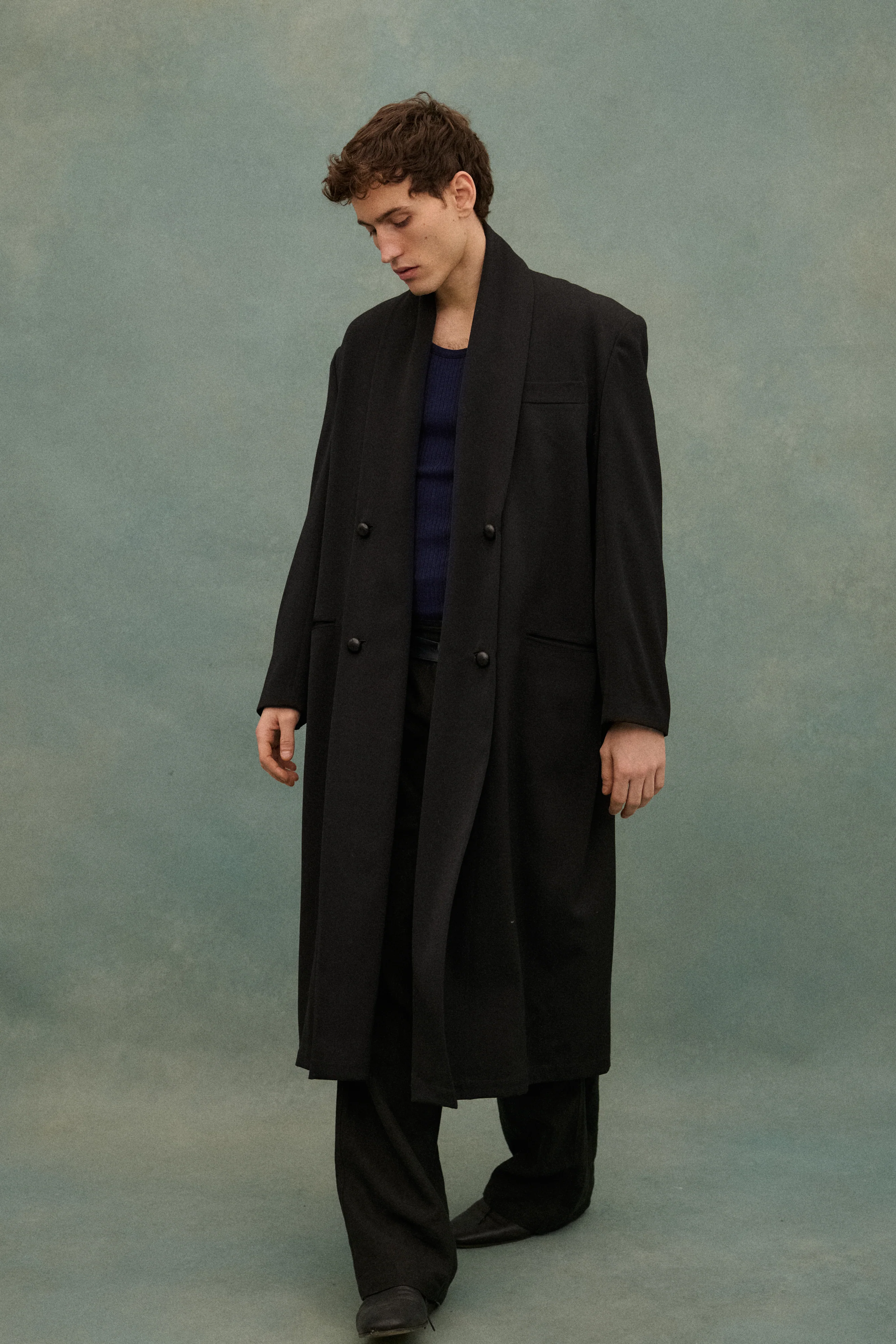 1990s Yohji Black Wool Coat - Image 18