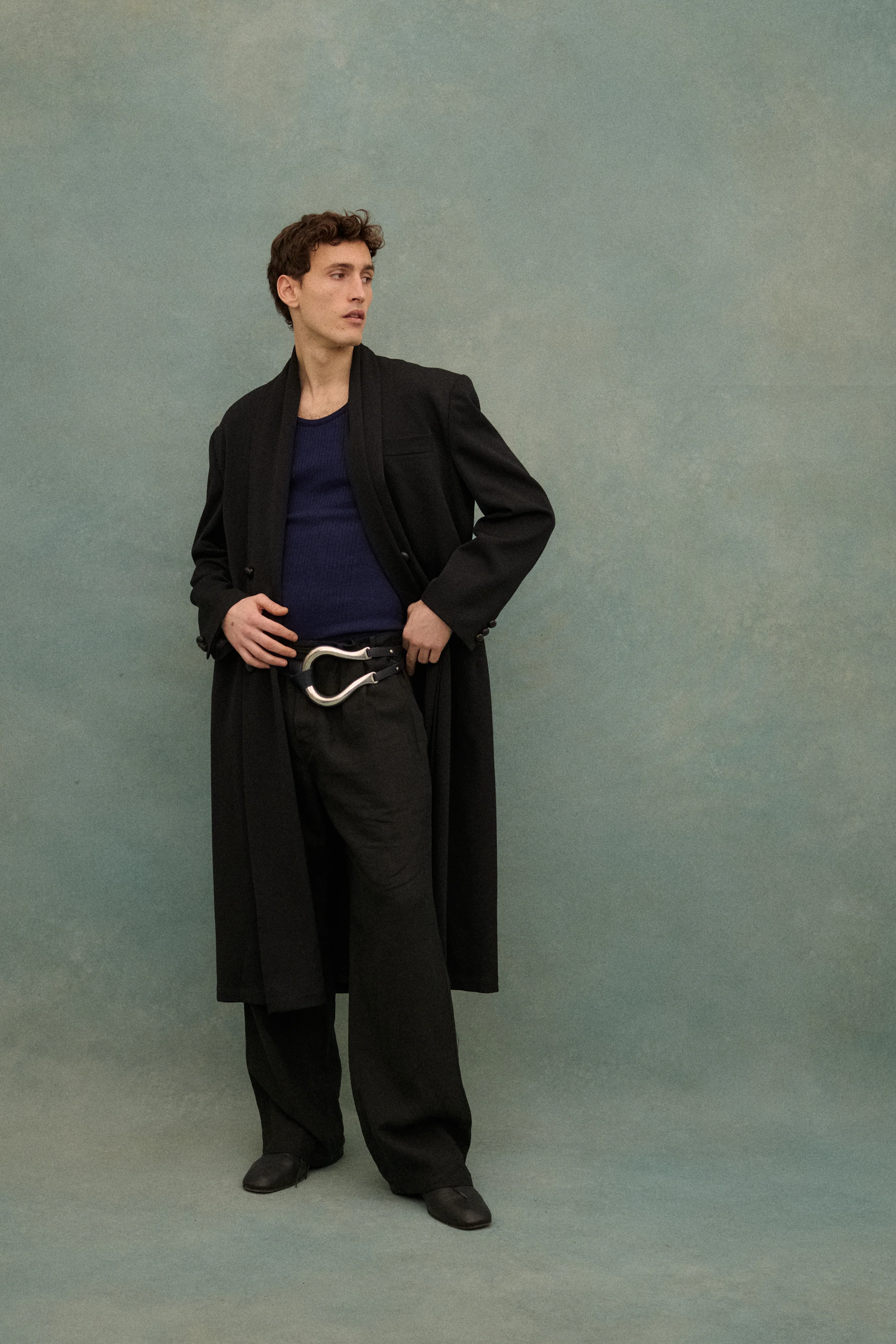 1990s Yohji Black Wool Coat - Image 20