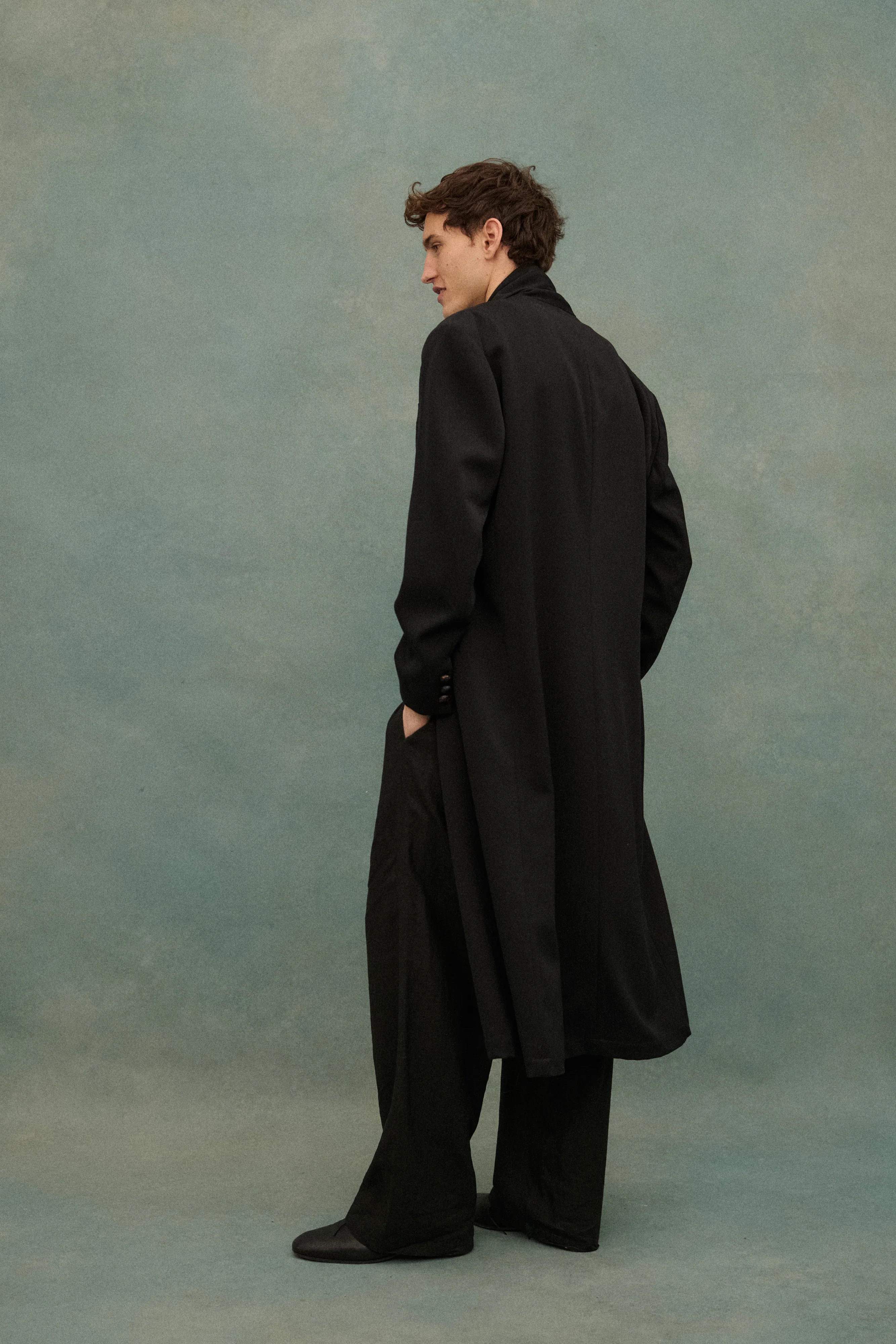 1990s Yohji Black Wool Coat - Image 22