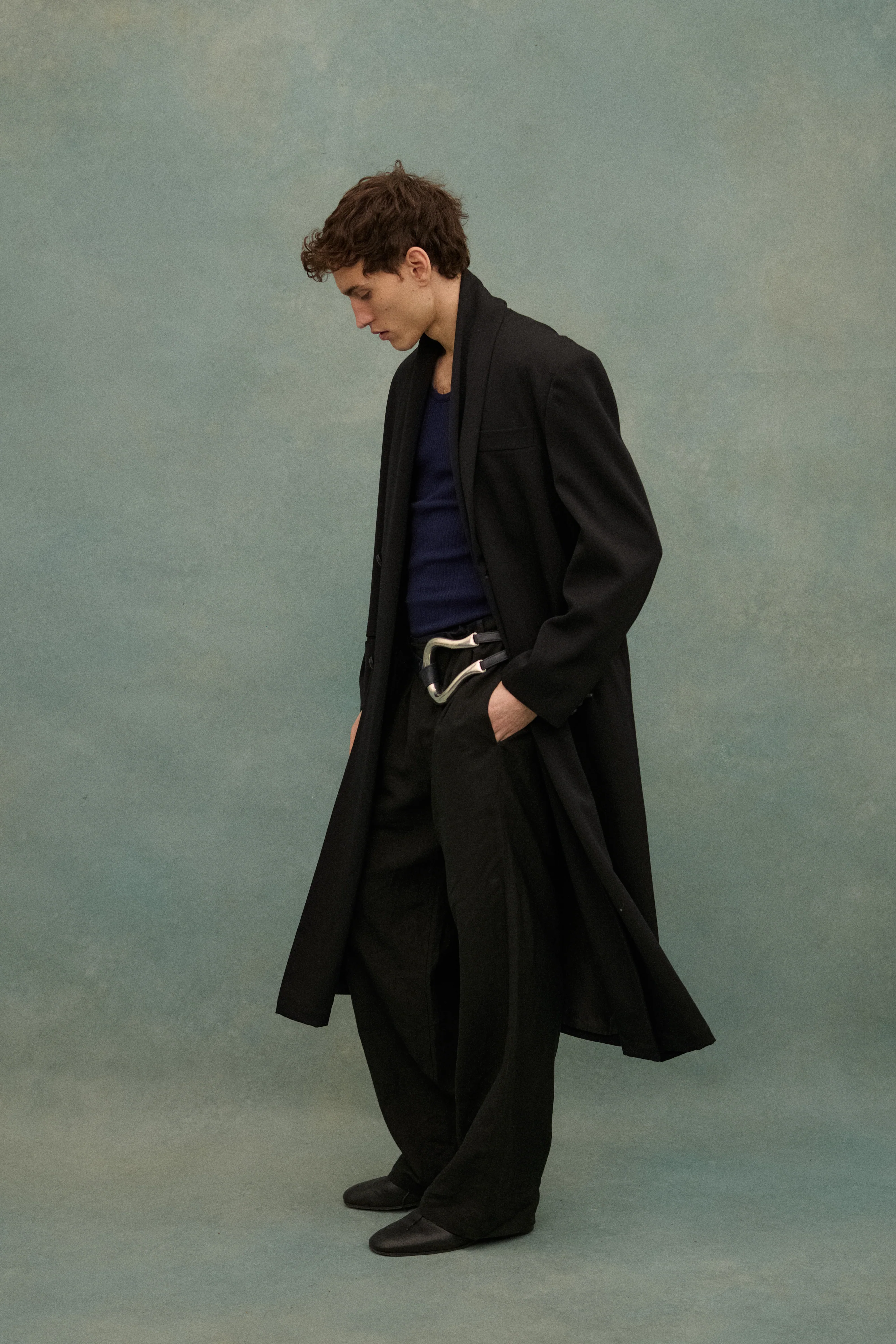 1990s Yohji Black Wool Coat - Image 3