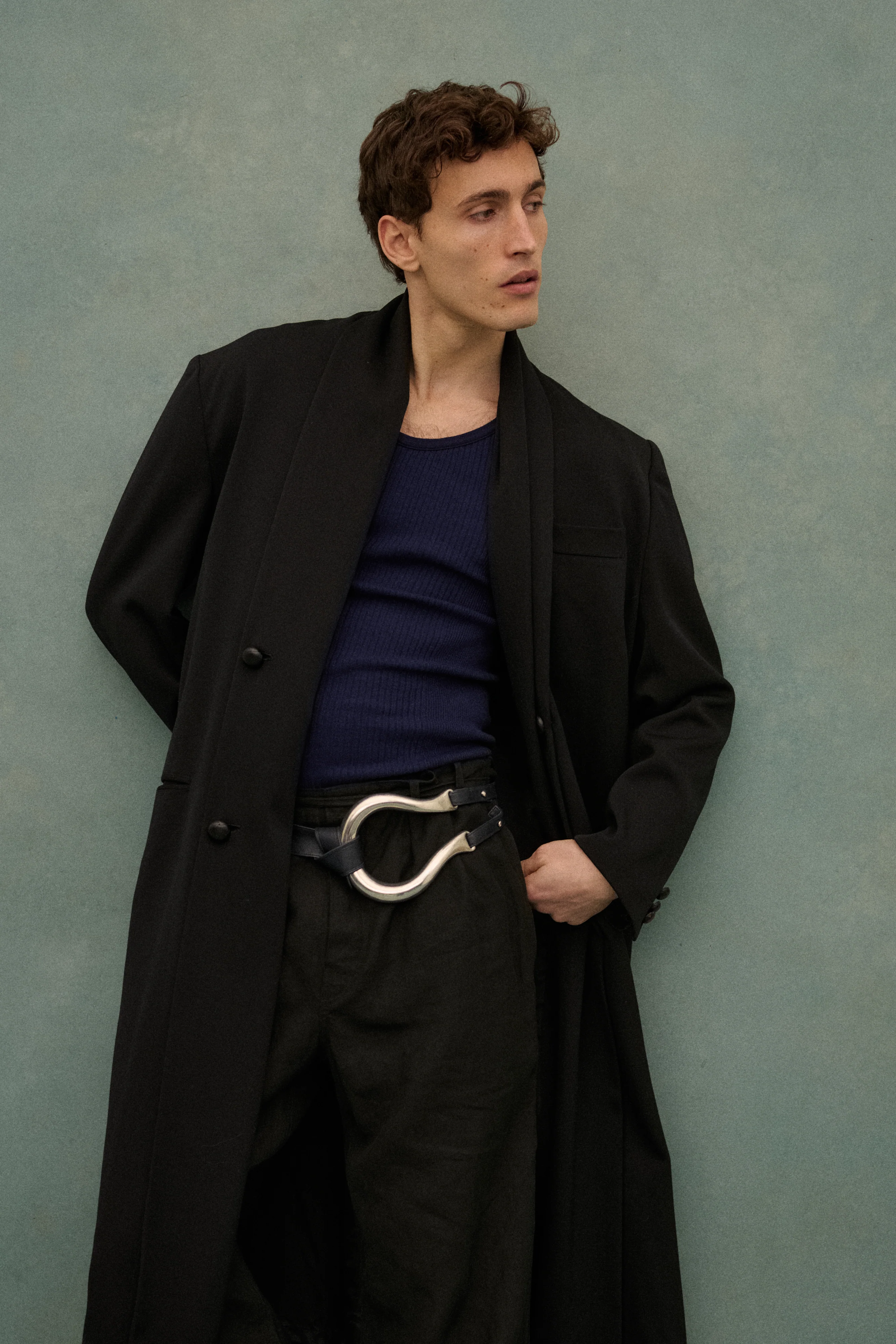 1990s Yohji Black Wool Coat - Image 32