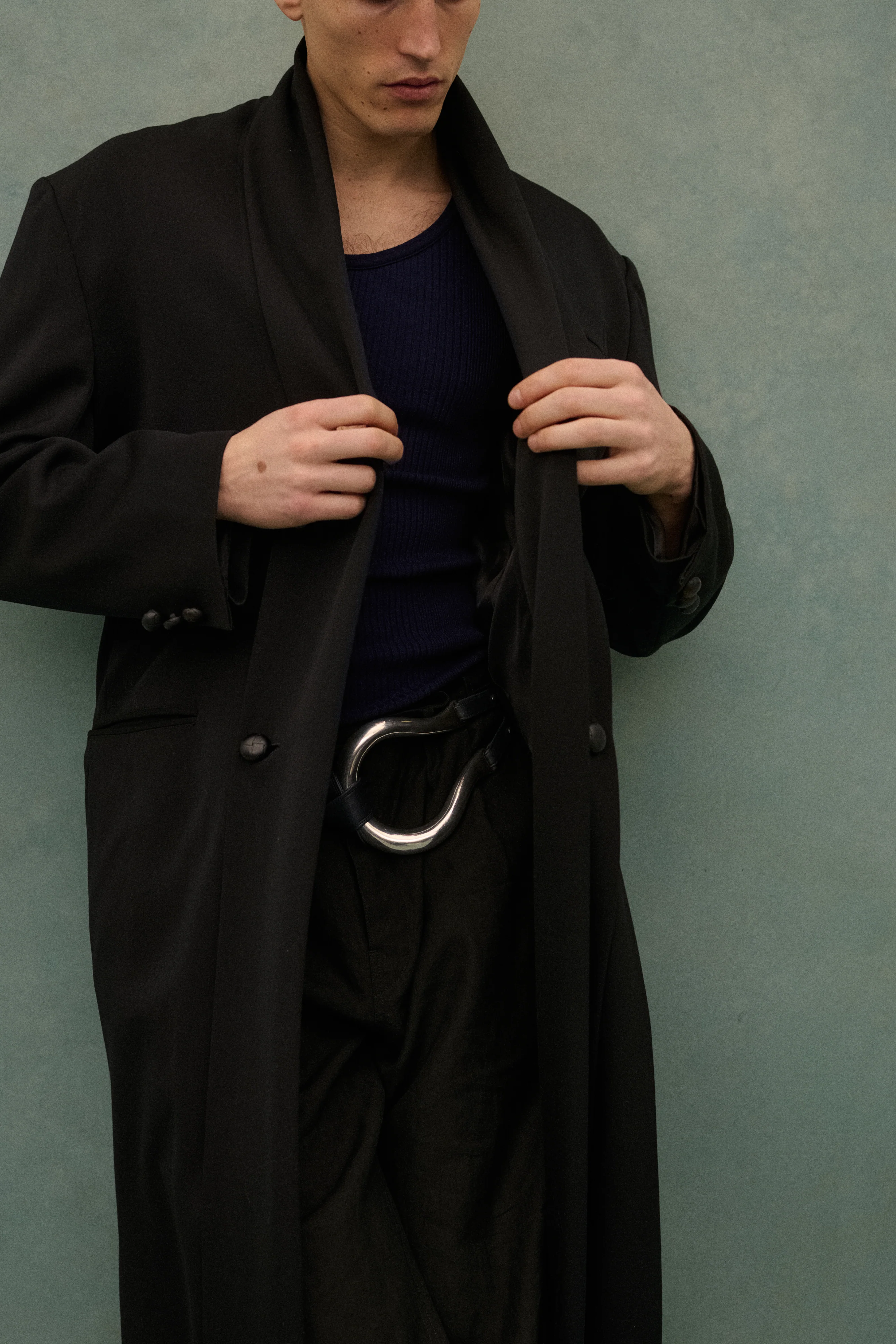 1990s Yohji Black Wool Coat - Image 34