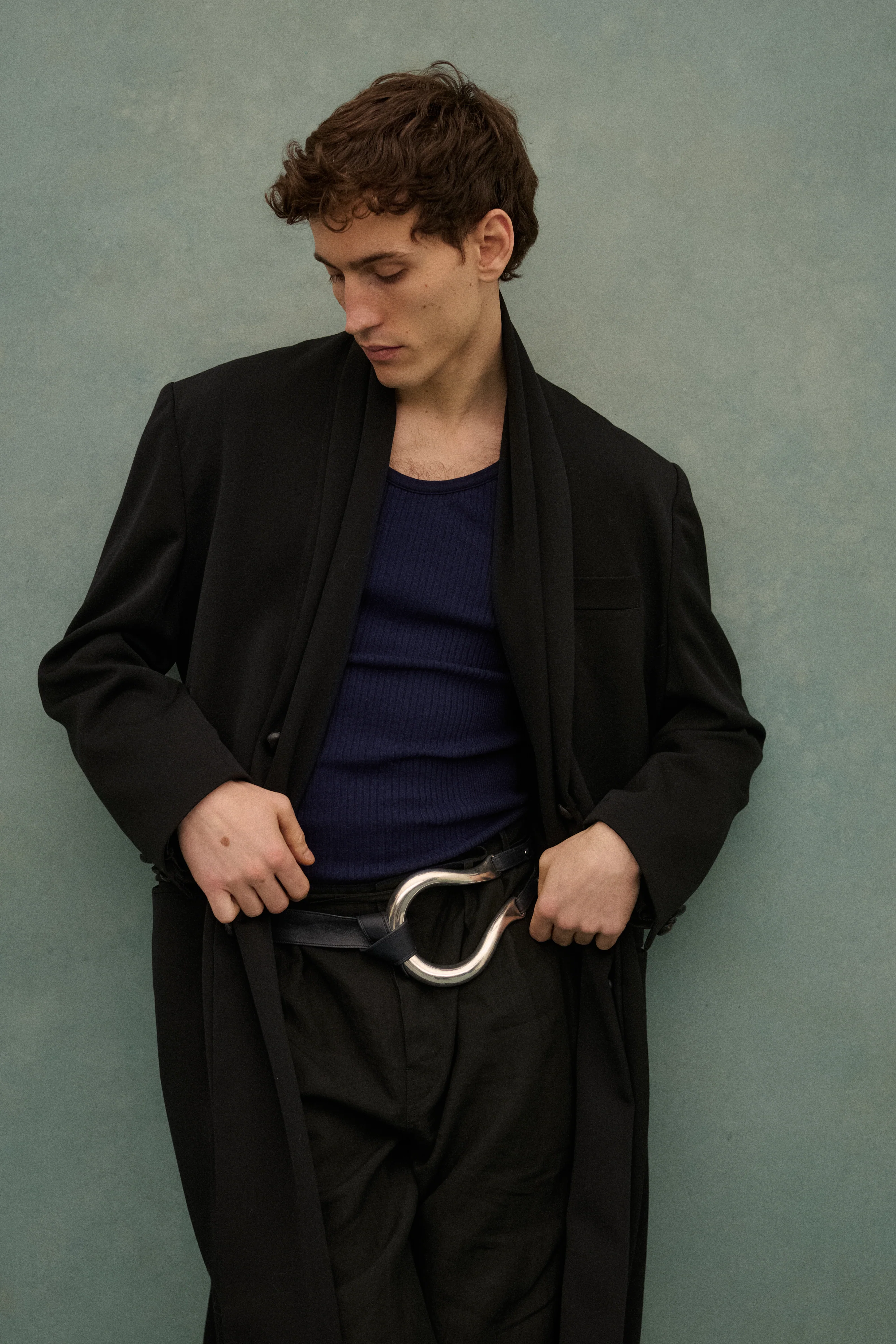 1990s Yohji Black Wool Coat - Image 37