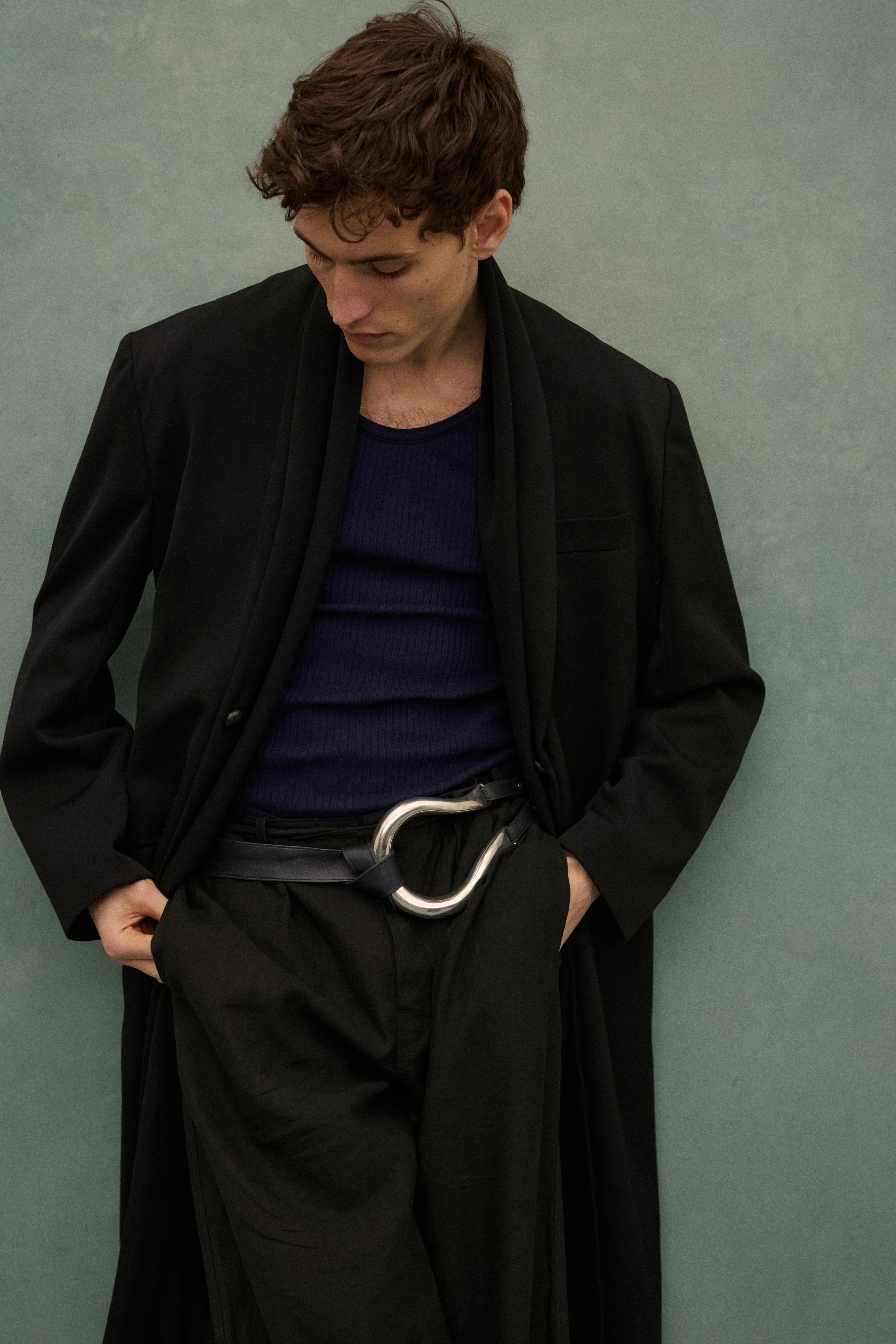 1990s Yohji Black Wool Coat - Image 38