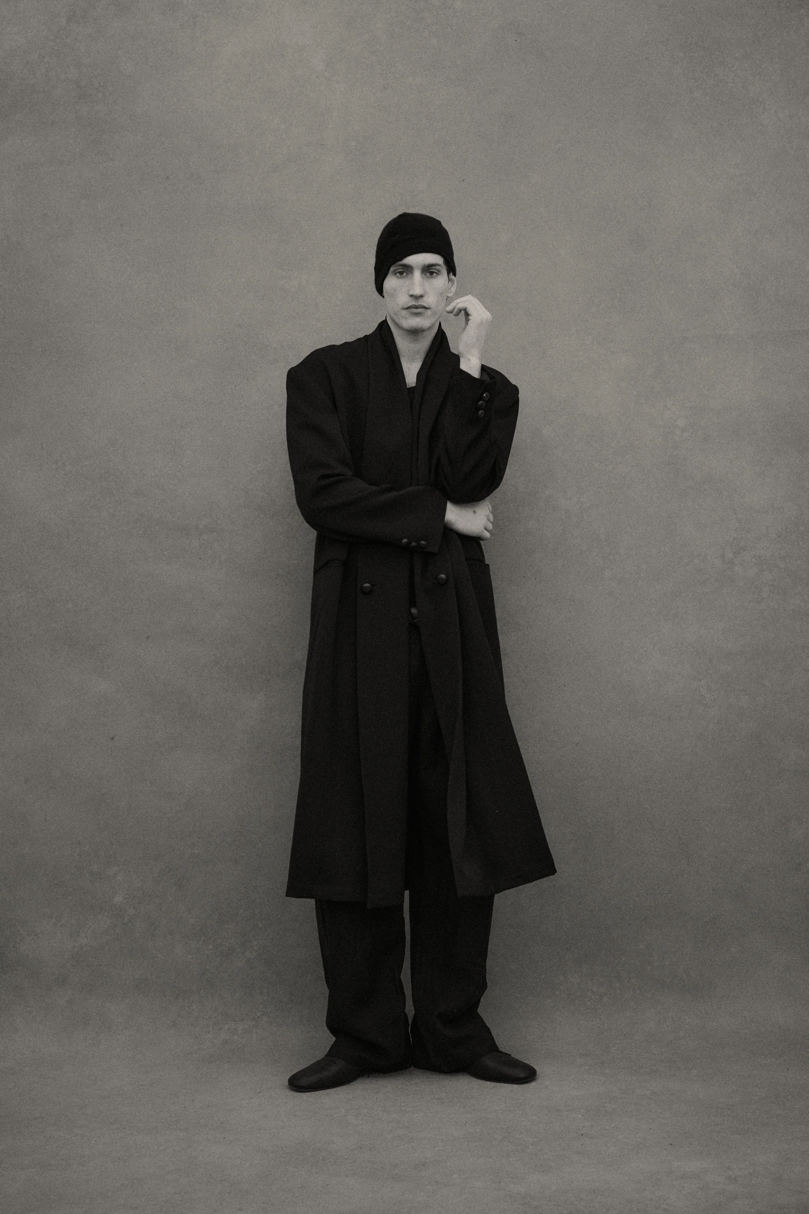 1990s Yohji Black Wool Coat - Image 43