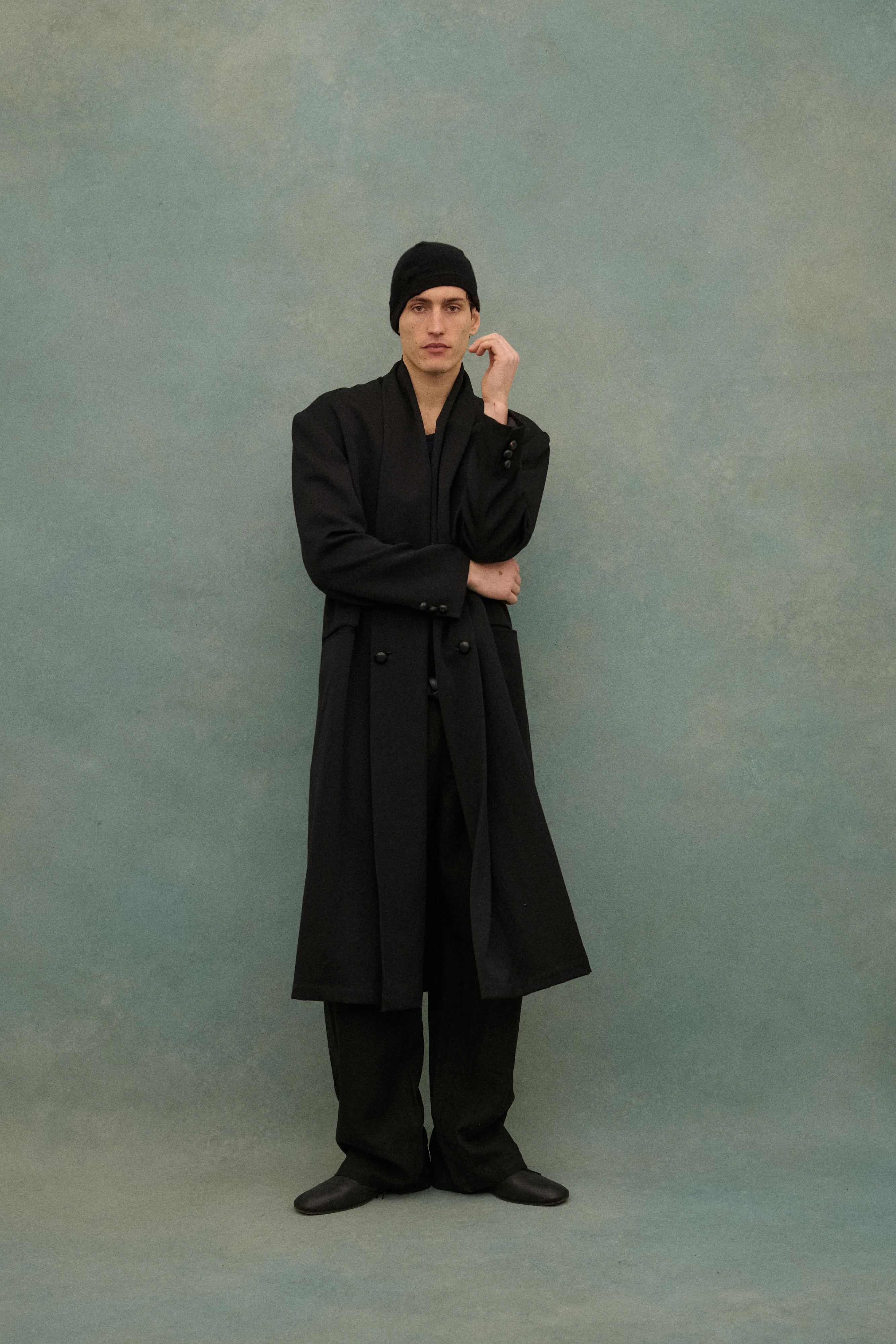 1990s Yohji Black Wool Coat - Image 44