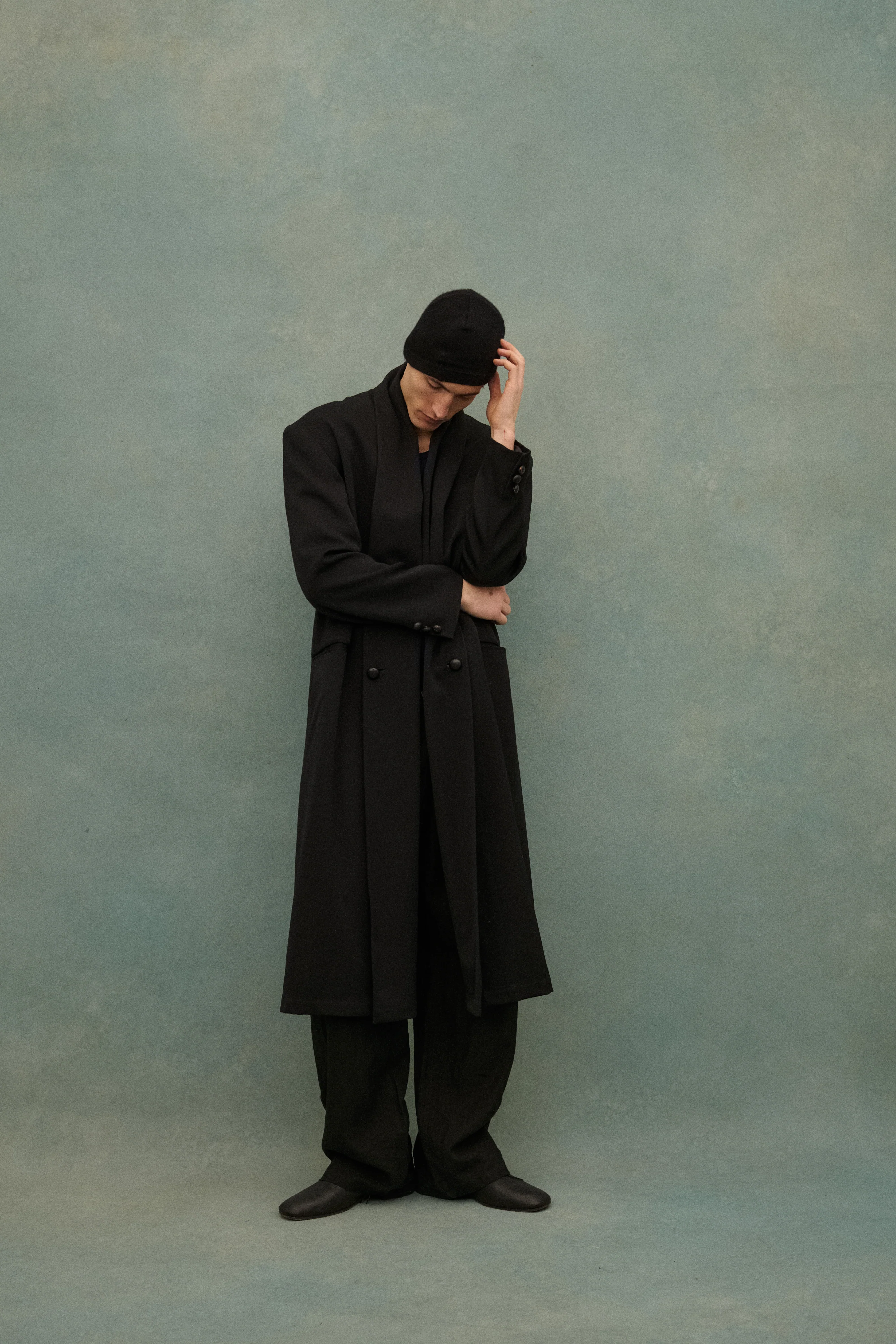 1990s Yohji Black Wool Coat - Image 45