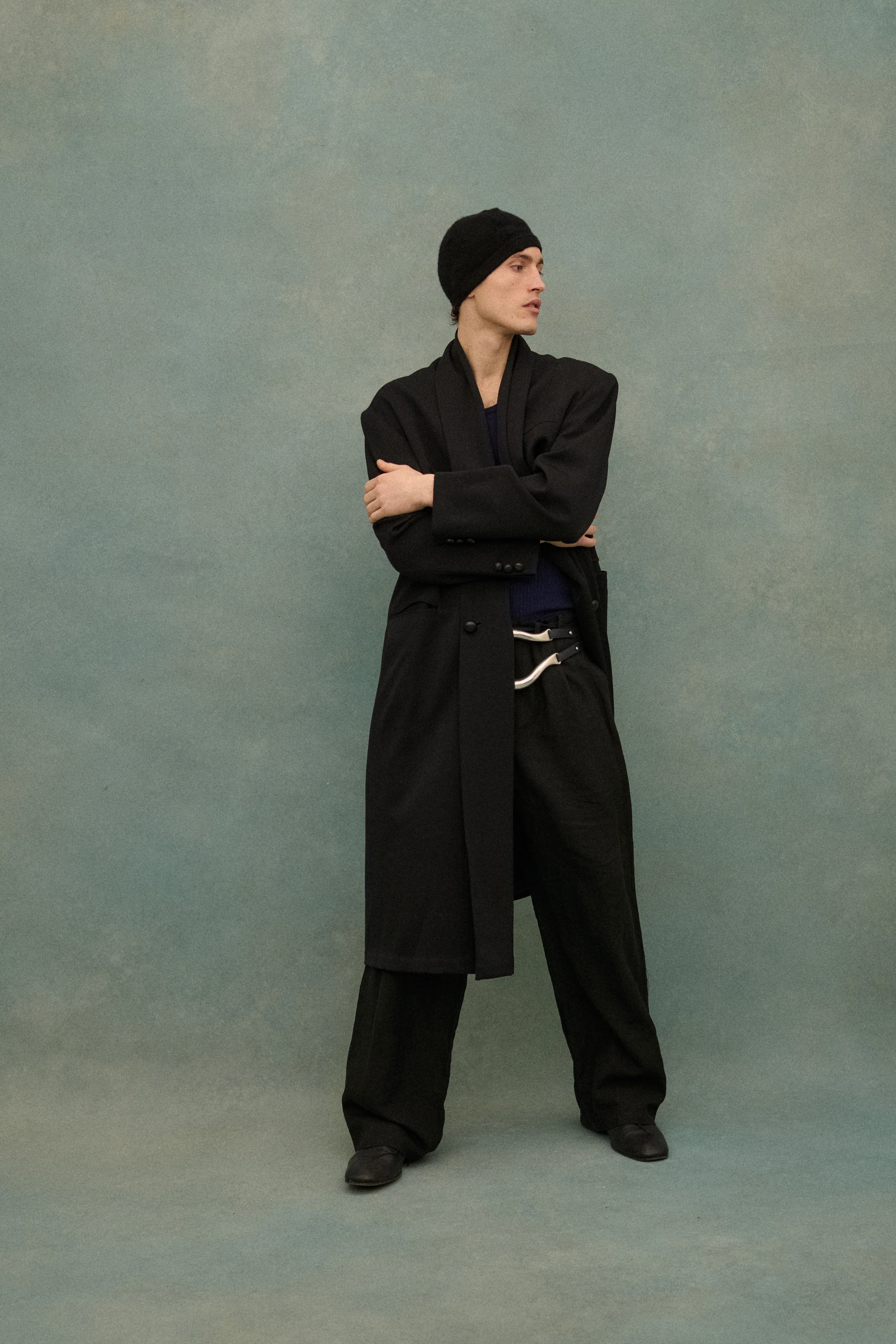 1990s Yohji Black Wool Coat - Image 50