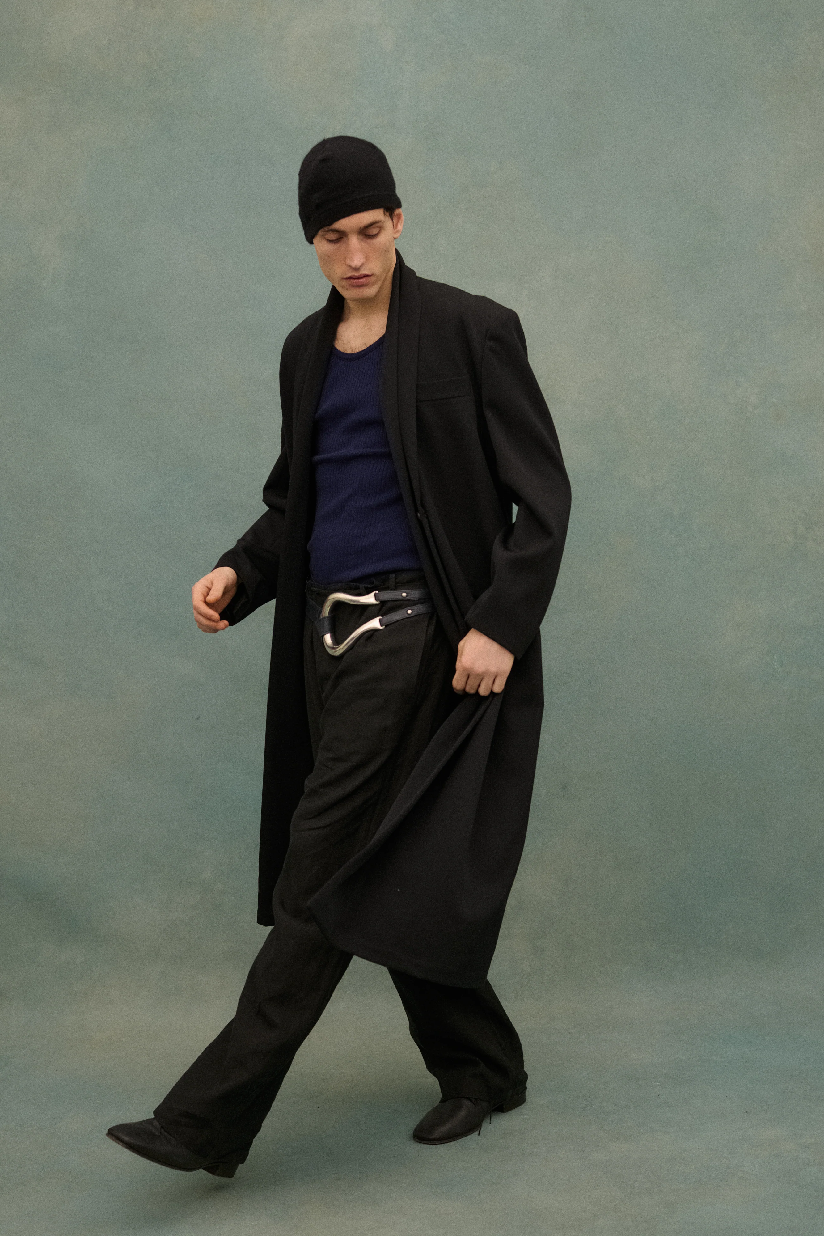 1990s Yohji Black Wool Coat - Image 51
