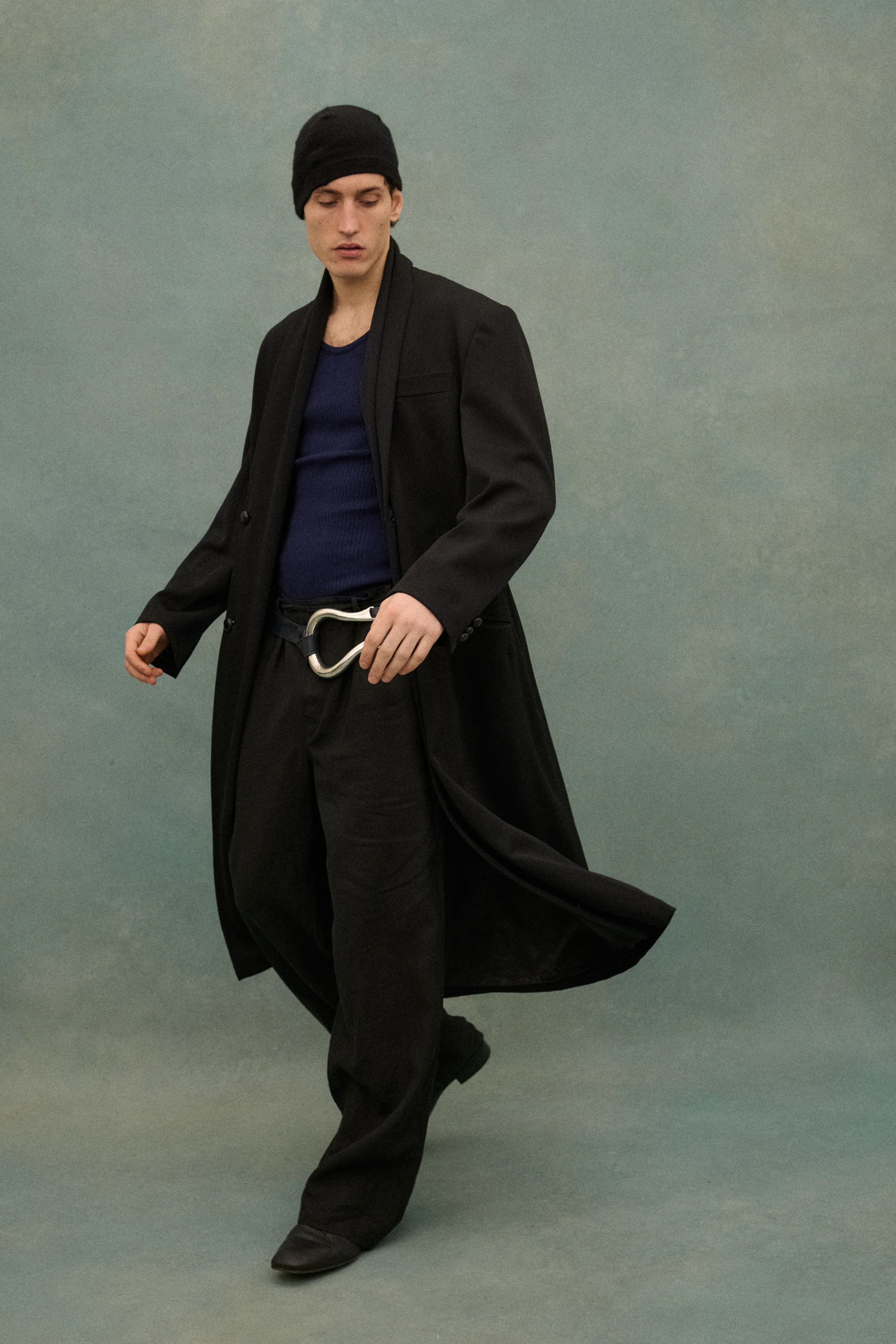 1990s Yohji Black Wool Coat - Image 52