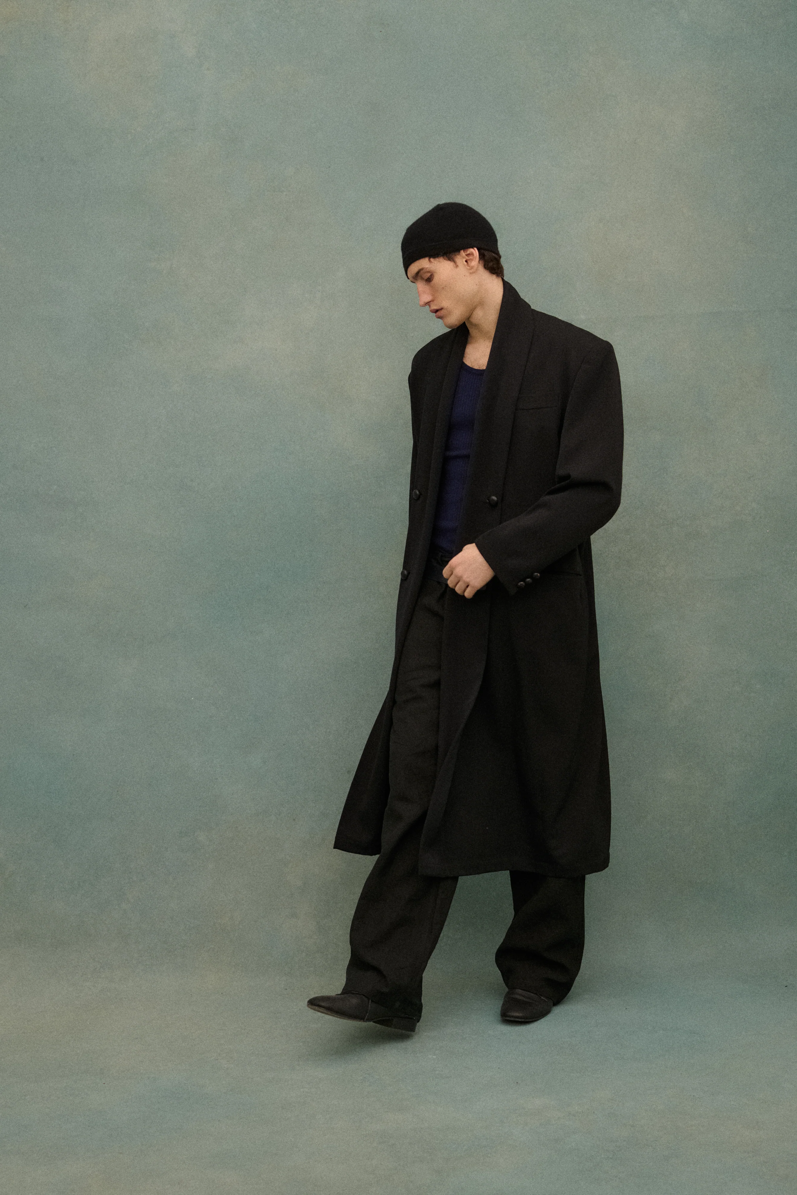 1990s Yohji Black Wool Coat - Image 54