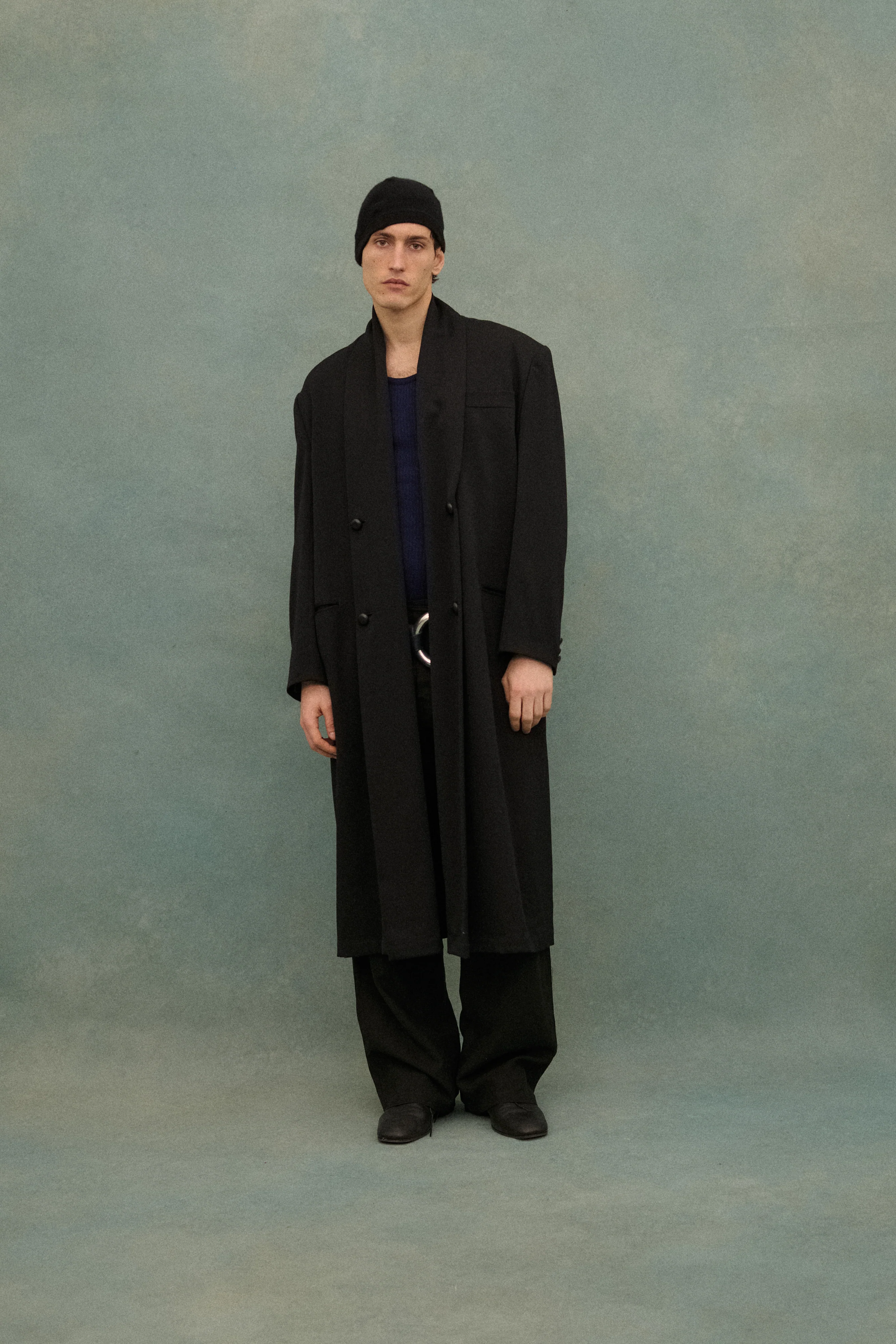 1990s Yohji Black Wool Coat - Image 56