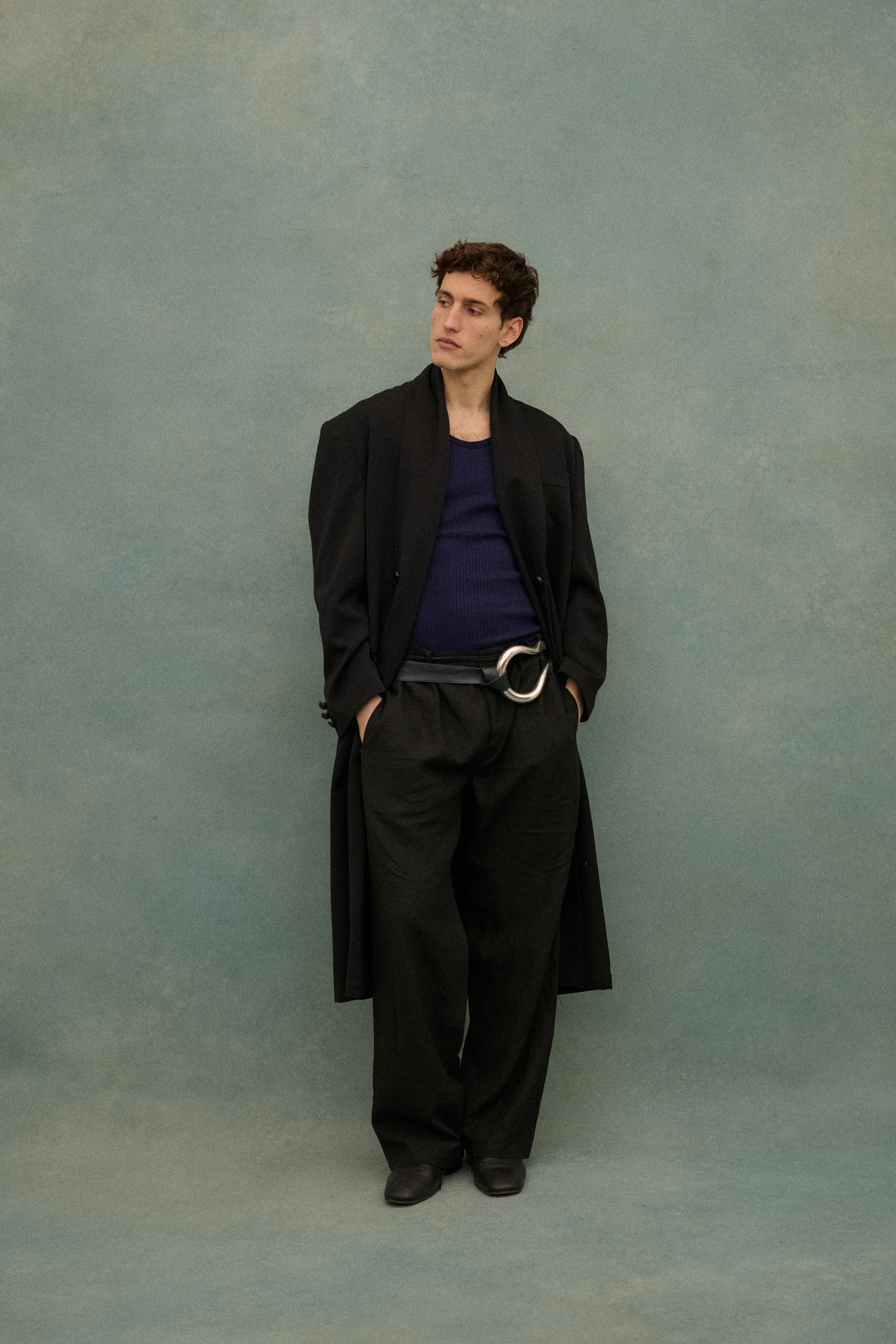 1990s Yohji Black Wool Coat - Image 7