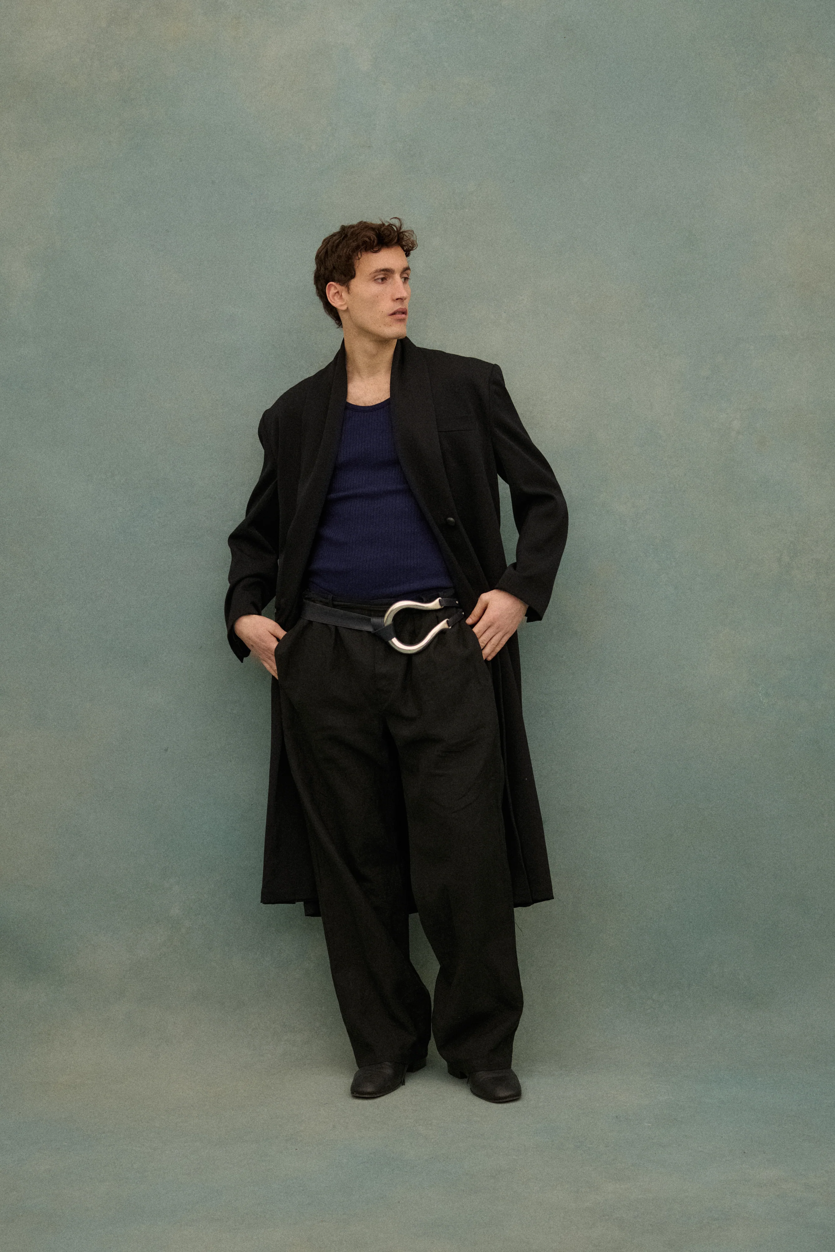 1990s Yohji Black Wool Coat - Image 8