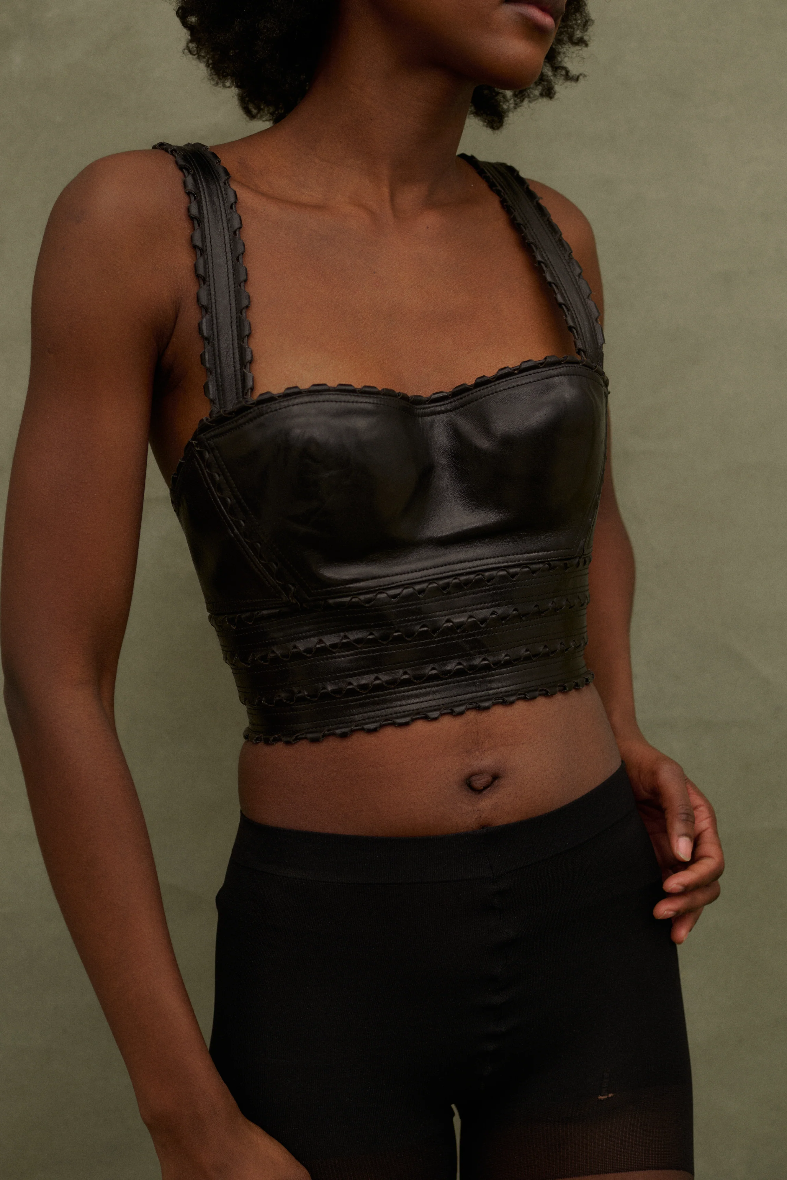 1992 Alaïa Leather Bustier - Image 4