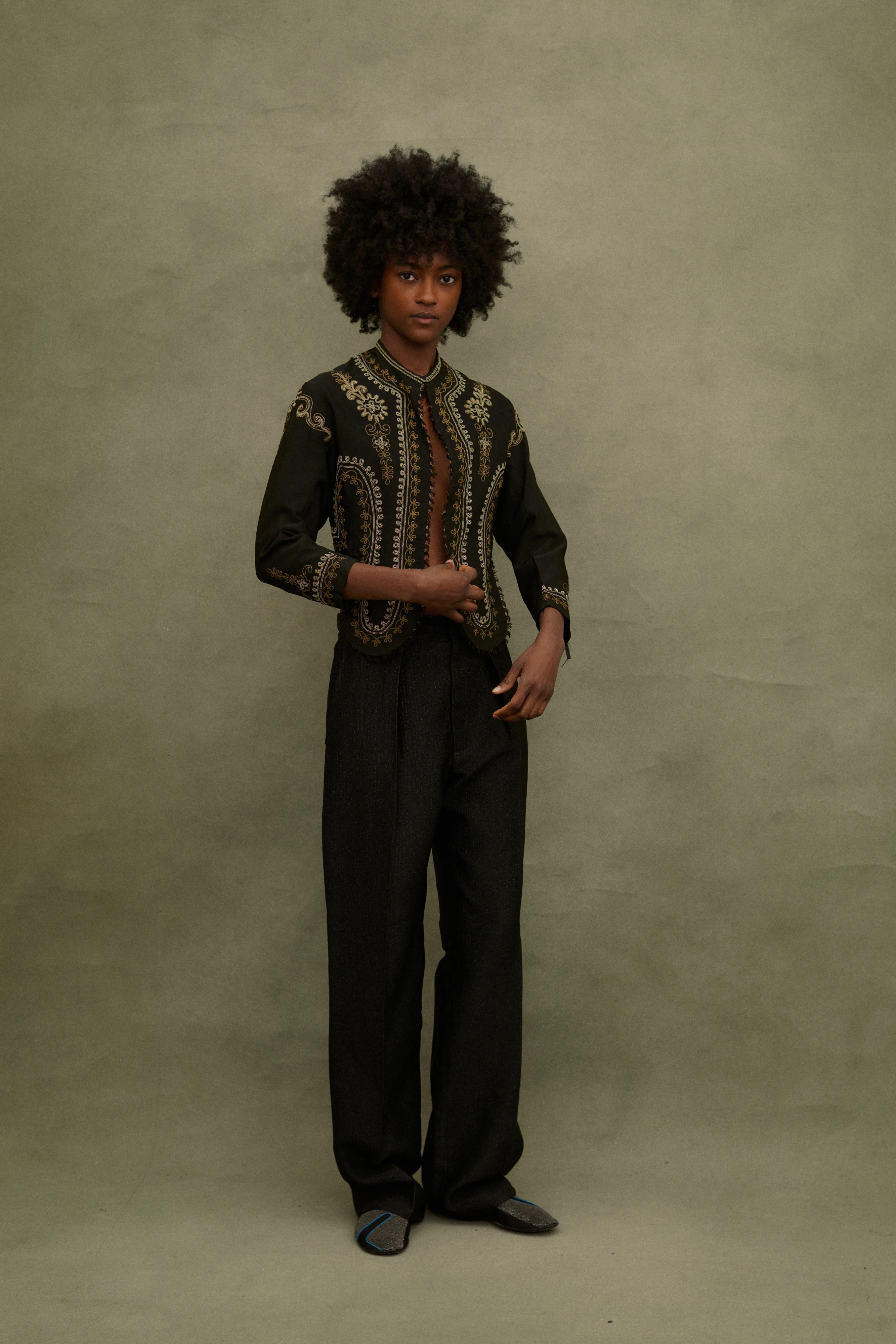 sold?Antique Embroidered Coat - Image 5