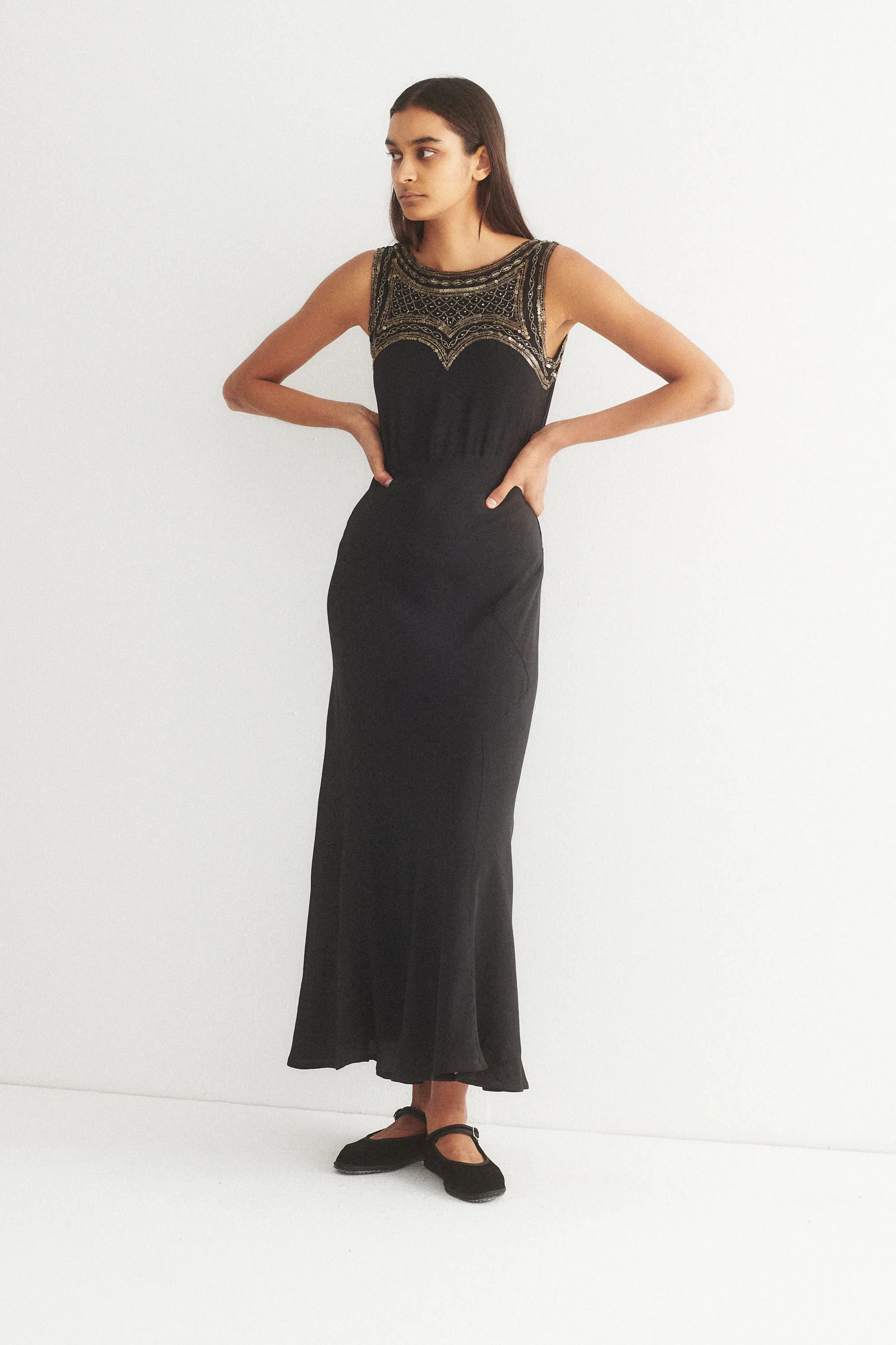 Antique Sequin Yolk Dress - Image 12